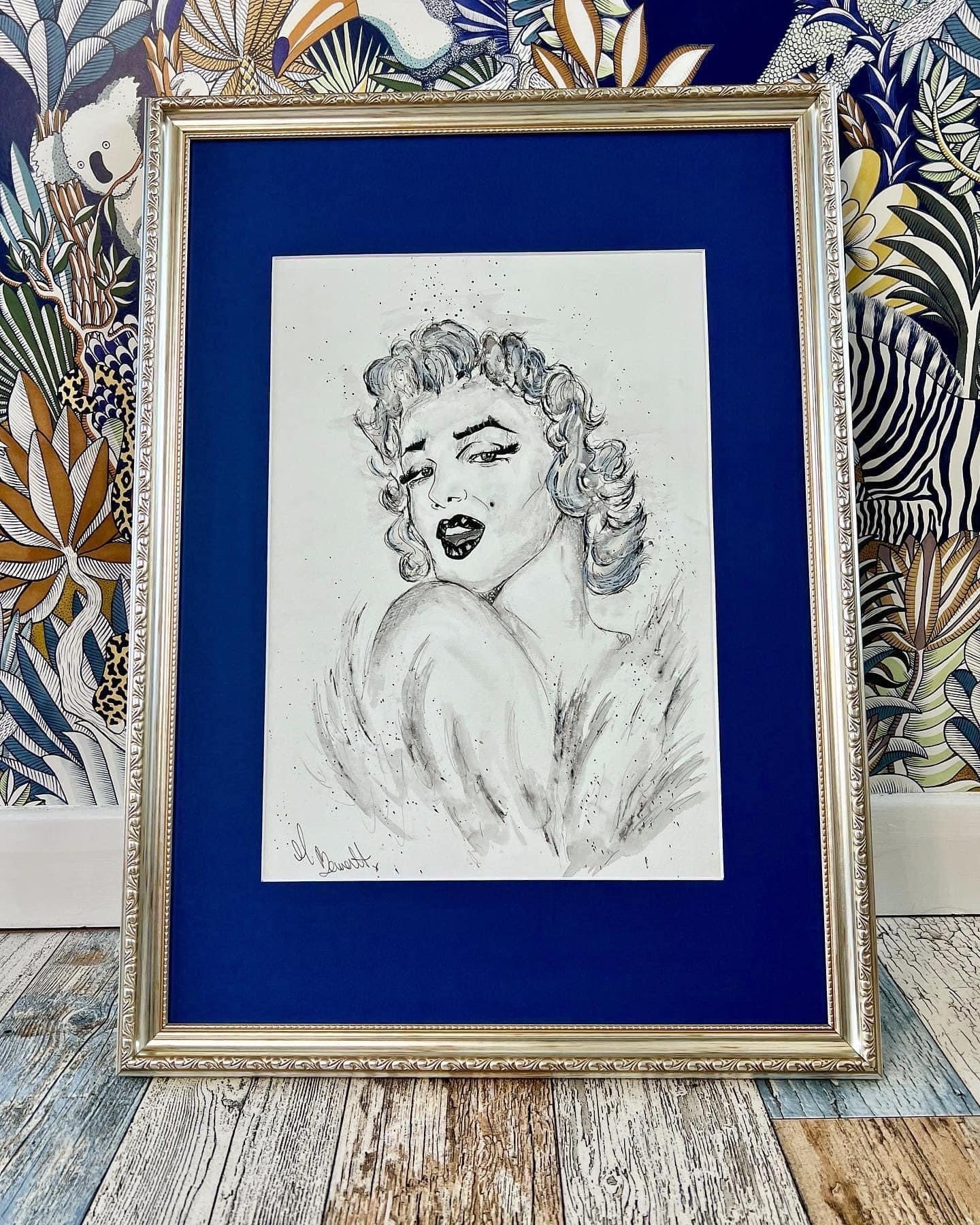 Marilyn Monroe - Original Framed Painting - Marilyn Monroe Art - Marilyn Monroe Painting