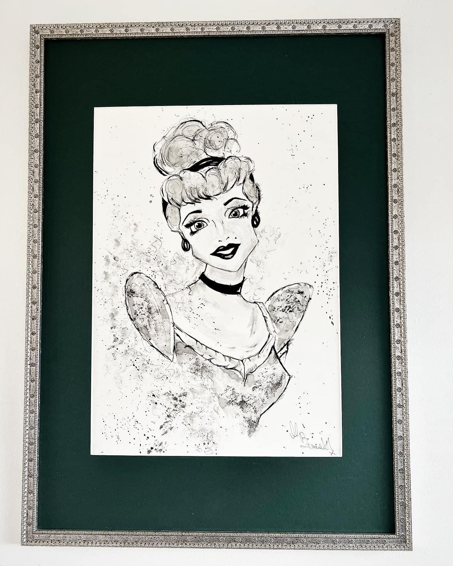 Cinderella - Original Framed Water Colour Painting