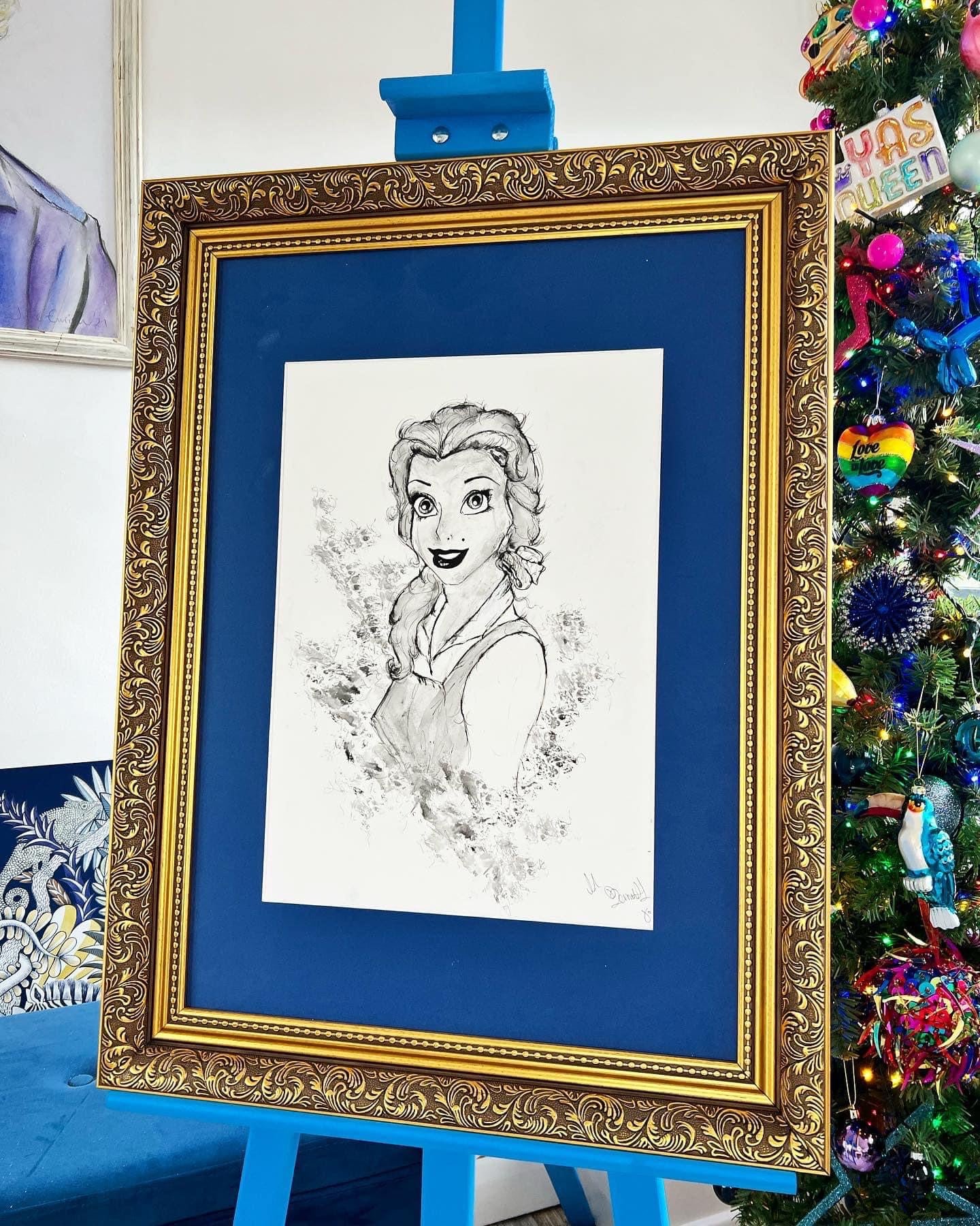 A3 Beauty and the Beast - Limited Edition Print - Edition Size 5 - Art Print - Belle Print - Disney Princess Print