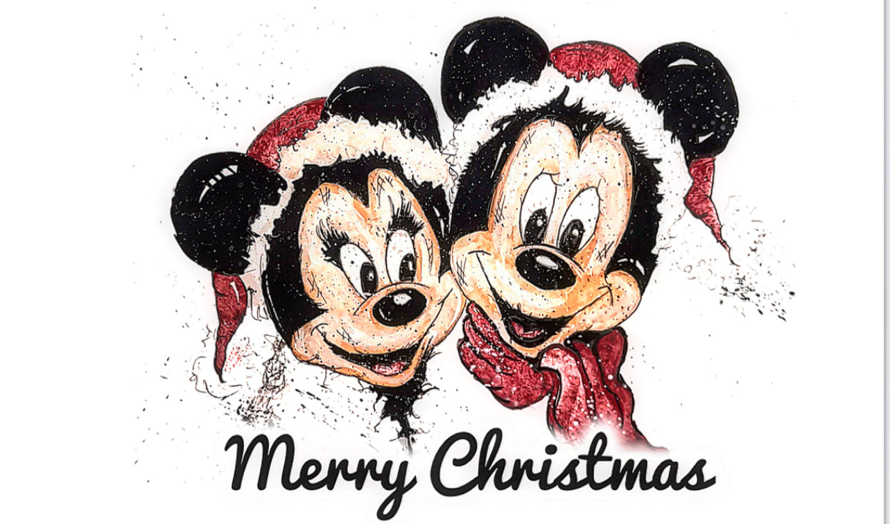 Mickey & Mini Mouse - A5 Christmas Card