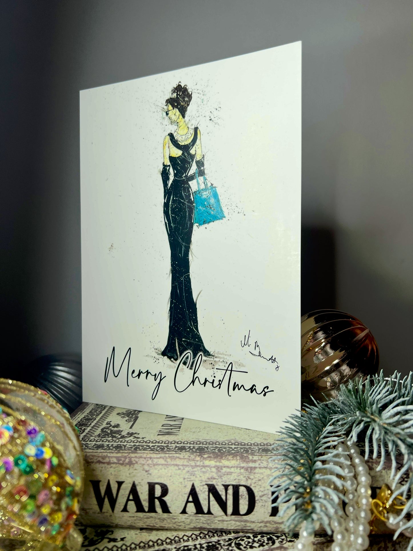 A5 Christmas Card - Audrey Hepburn