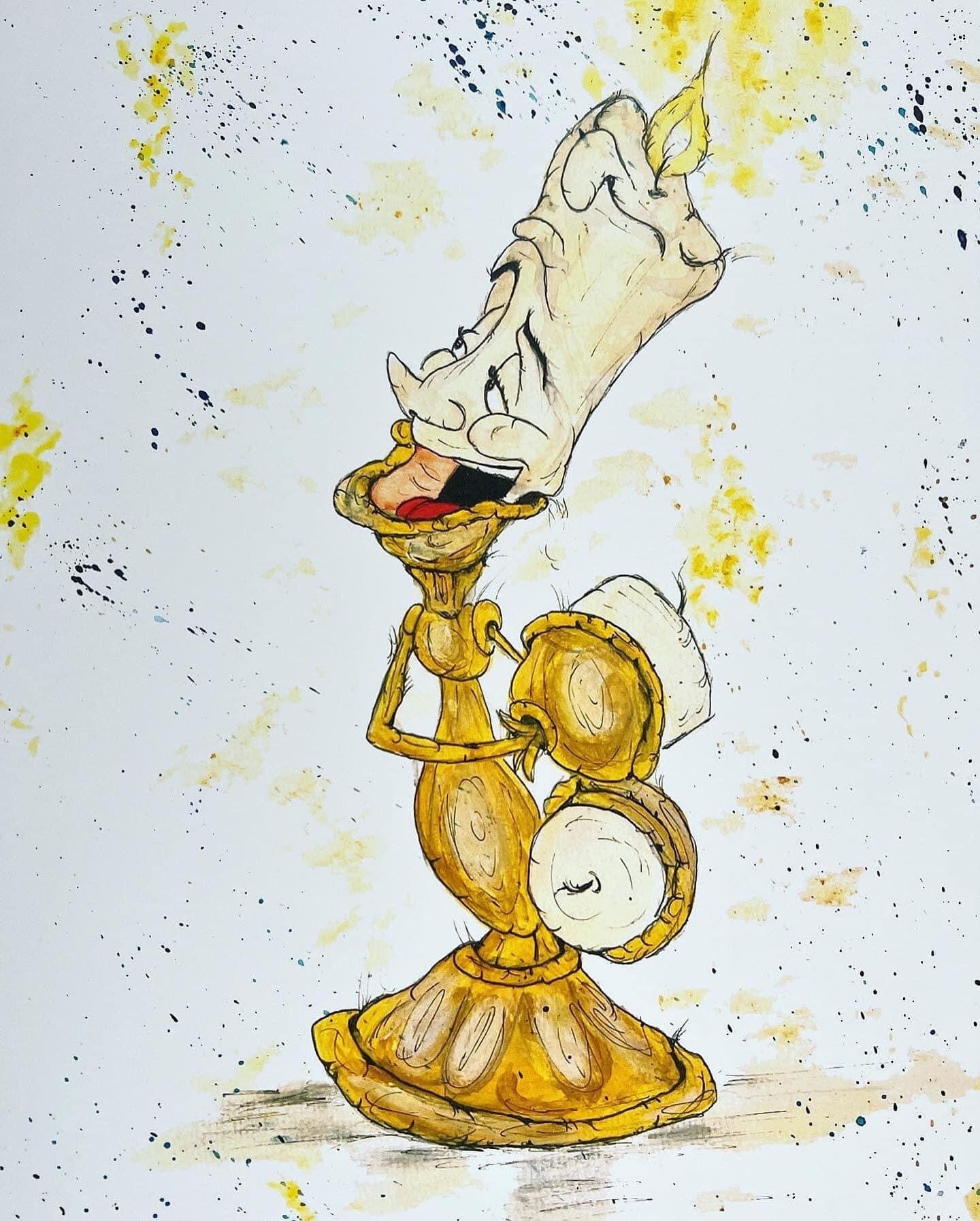 Lumiere - Limited Edition A3 Print - Disney Art - Disney - Beauty and the Beast -
