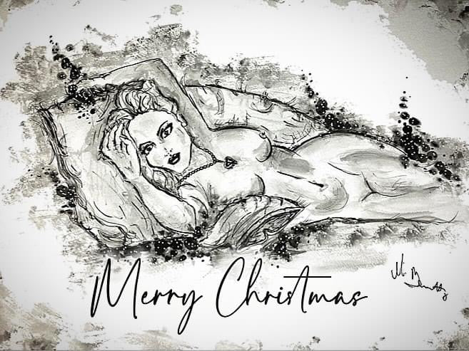 A5 Christmas Card - The Portrait - Rose from Titanic - Kate Winslet - Titanic Art
