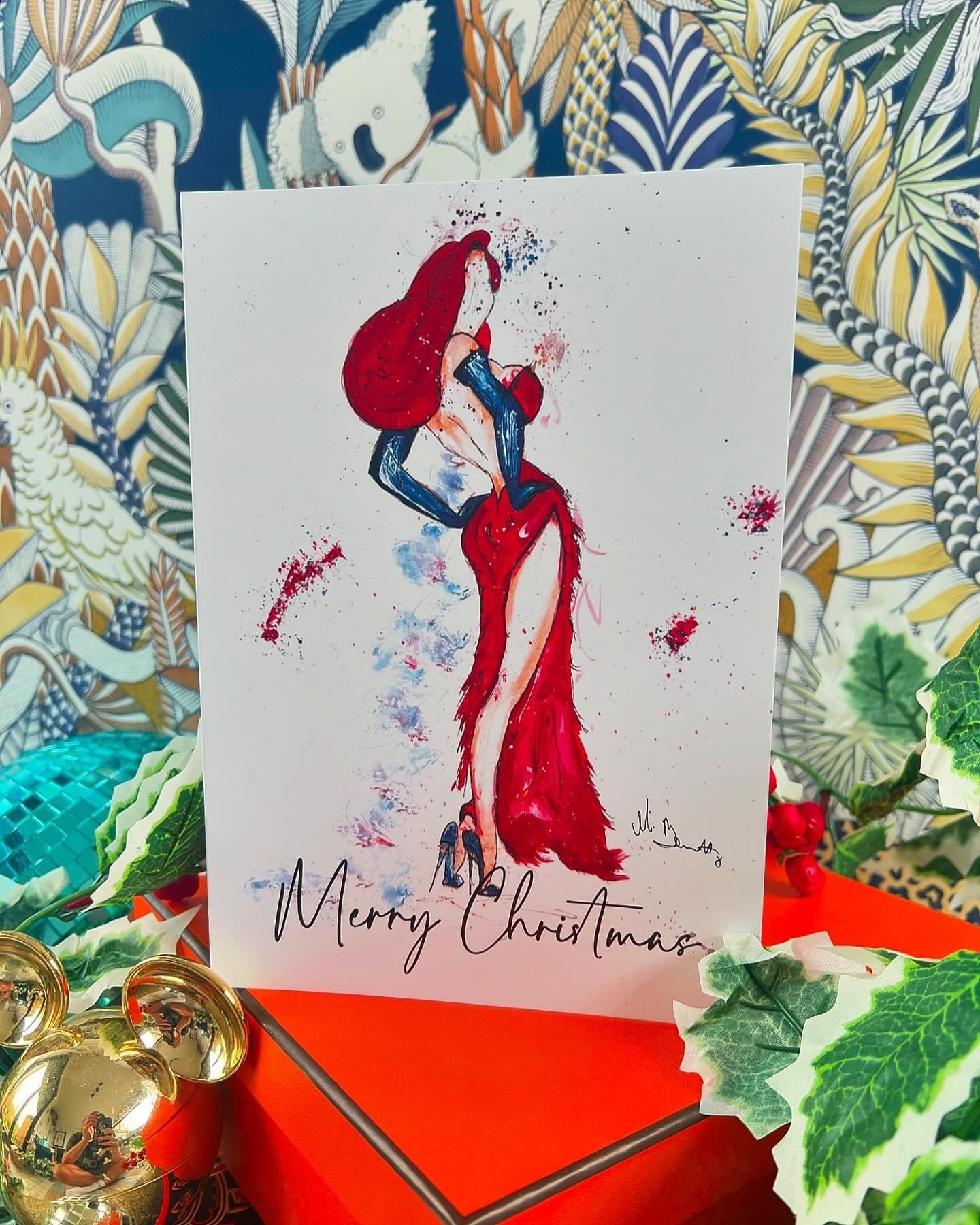 Jessica Rabbit - A5 Christmas Card - Jessica Rabbit Art