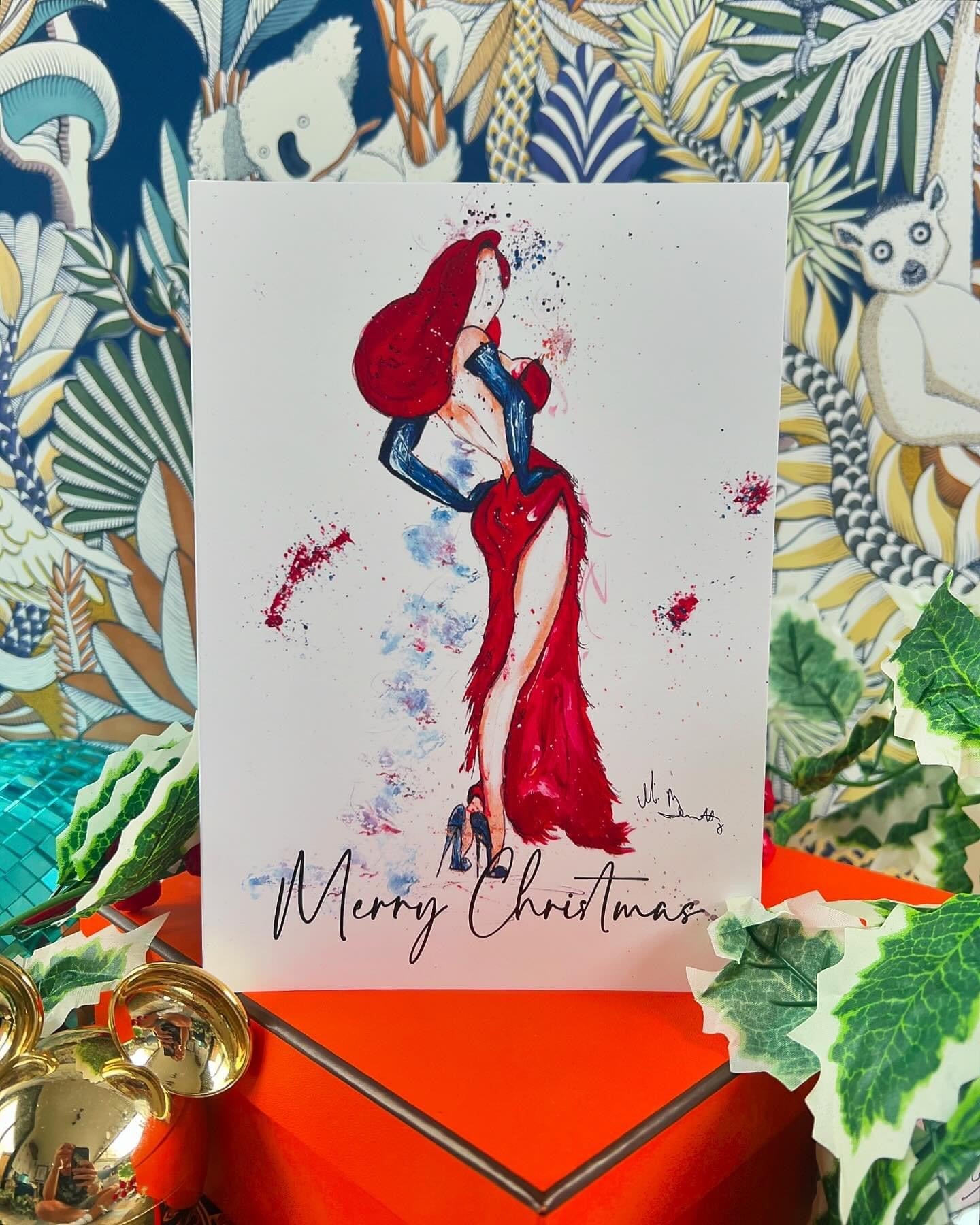 Jessica Rabbit - A5 Christmas Card - Jessica Rabbit Art