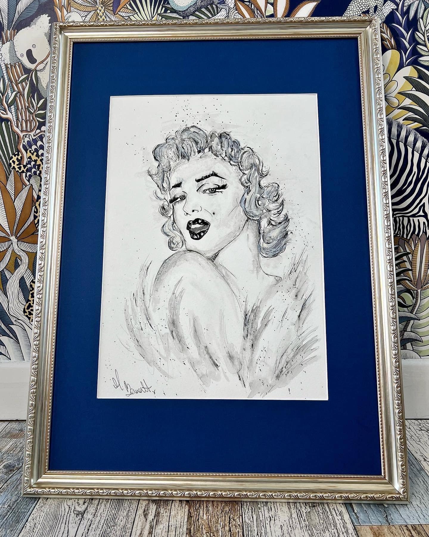 Marilyn Monroe - Original Framed Painting - Marilyn Monroe Art - Marilyn Monroe Painting