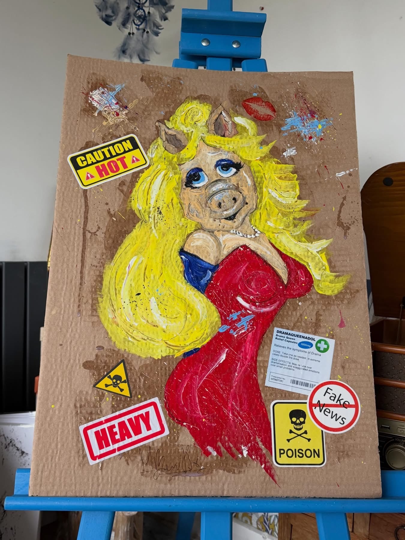 Miss Piggy - Babe - Original Framed Painting
