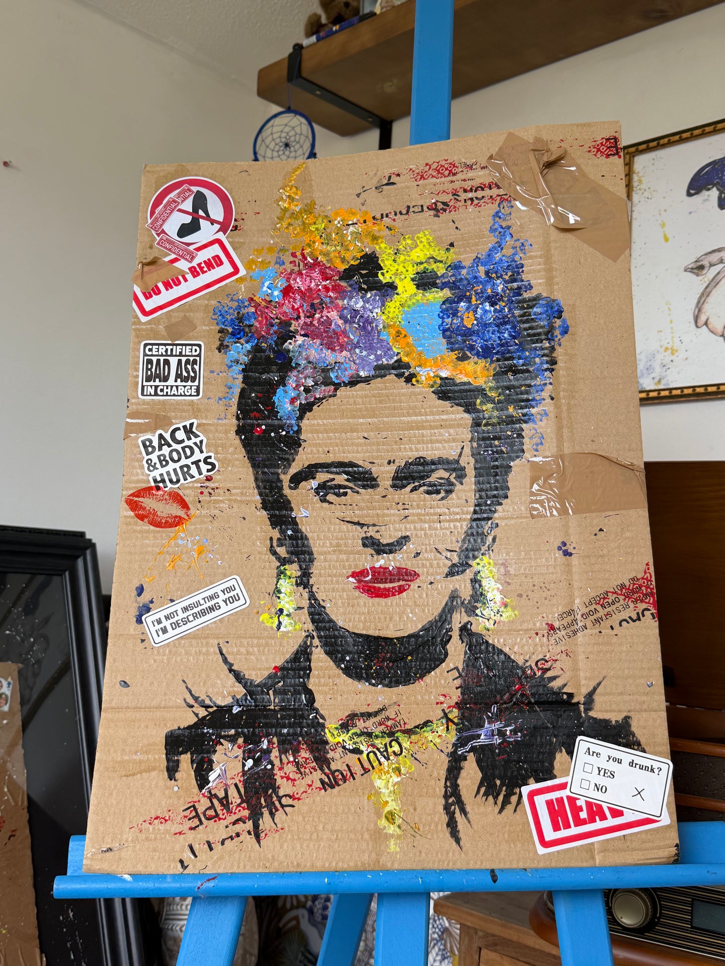 Frida Kahlo – Original Framed Frida Kahlo Painting