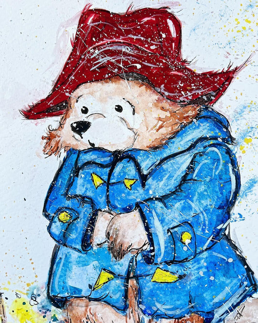 Original Water Colour (Framed) Painting of Bear