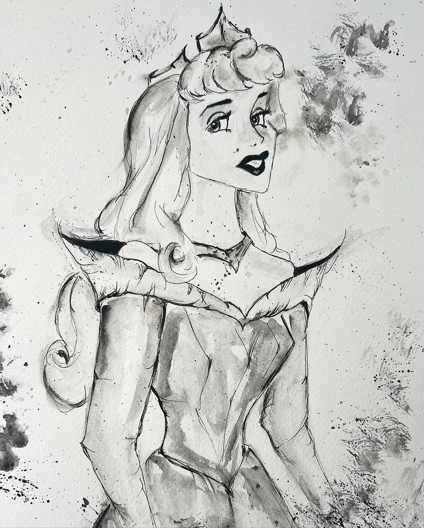 Sleeping Beauty - Original Framed Painting - Disney Art - Disney Princess - Disney - Sleeping Beauty Art - Aurora Painting - Maleficent