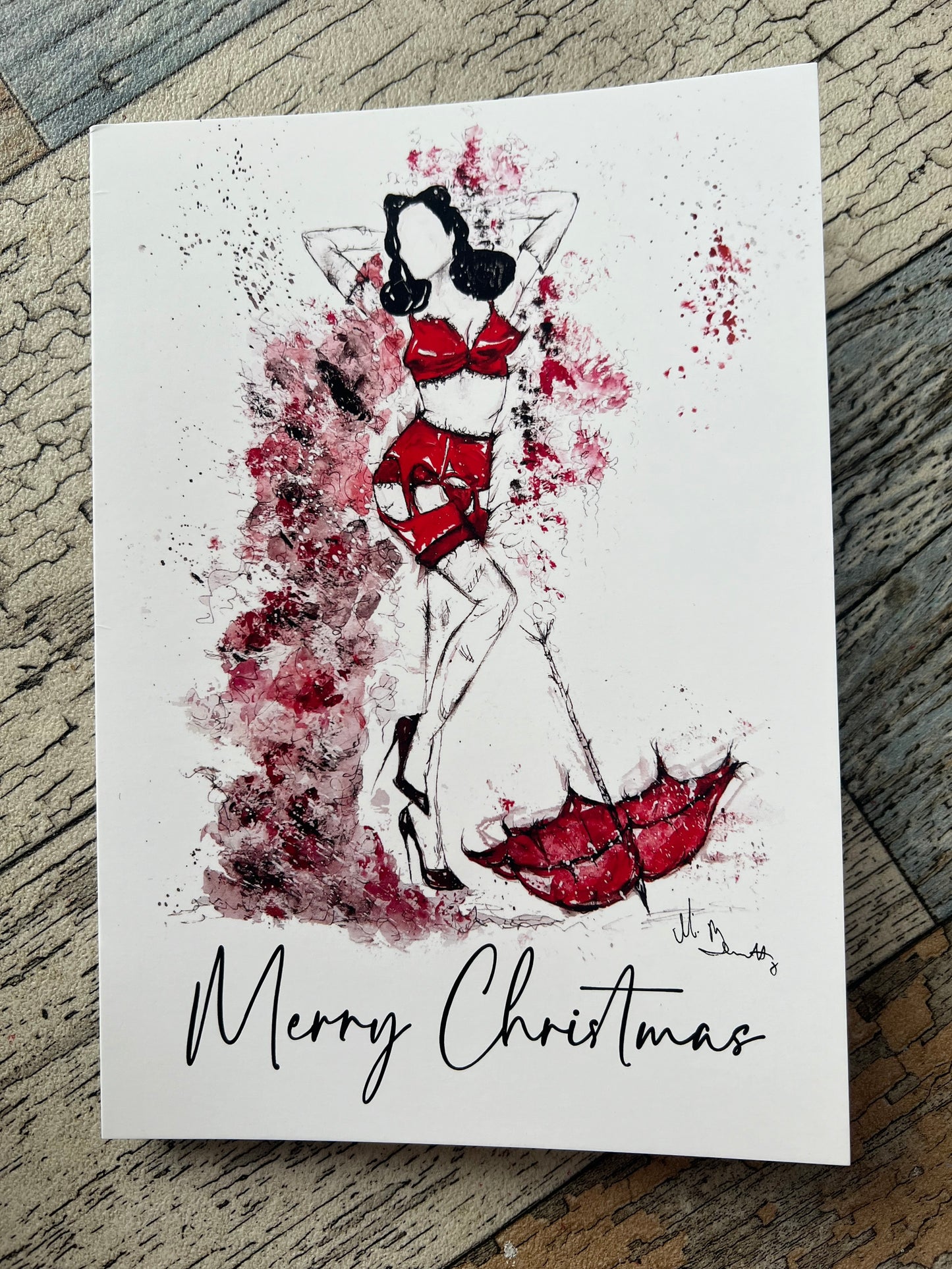 Dita Von Teese - A5 Christmas Card - Burlesque