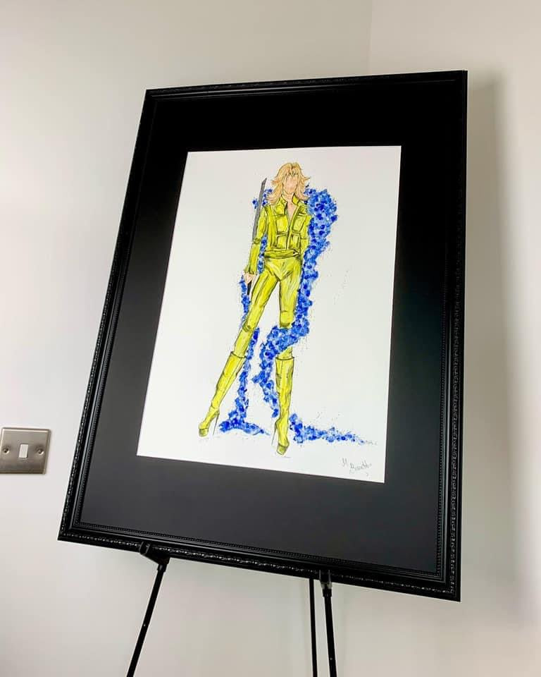 Kill Bill Painting - Framed - Original - Kill Bill Art - Uma Thurman Art - Ornate Frame - Kill Bill Wall Art