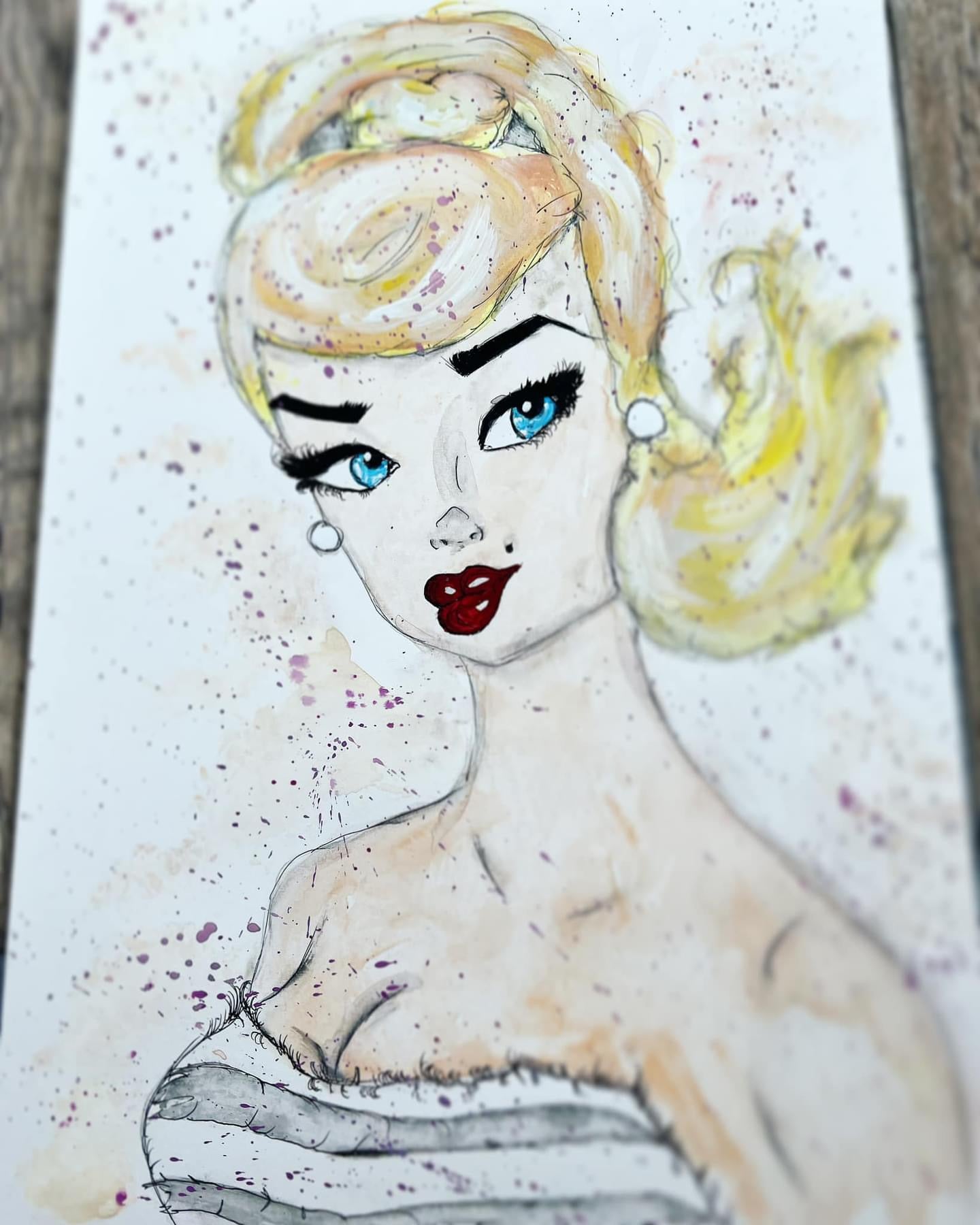 1959 Barbie - Original Framed Painting