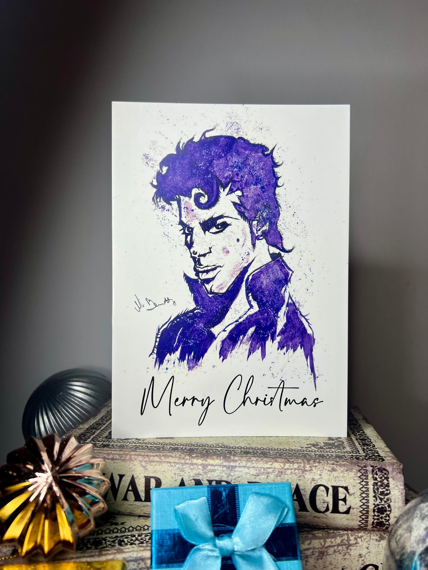A5 Christmas Card - Prince - Purple Rain