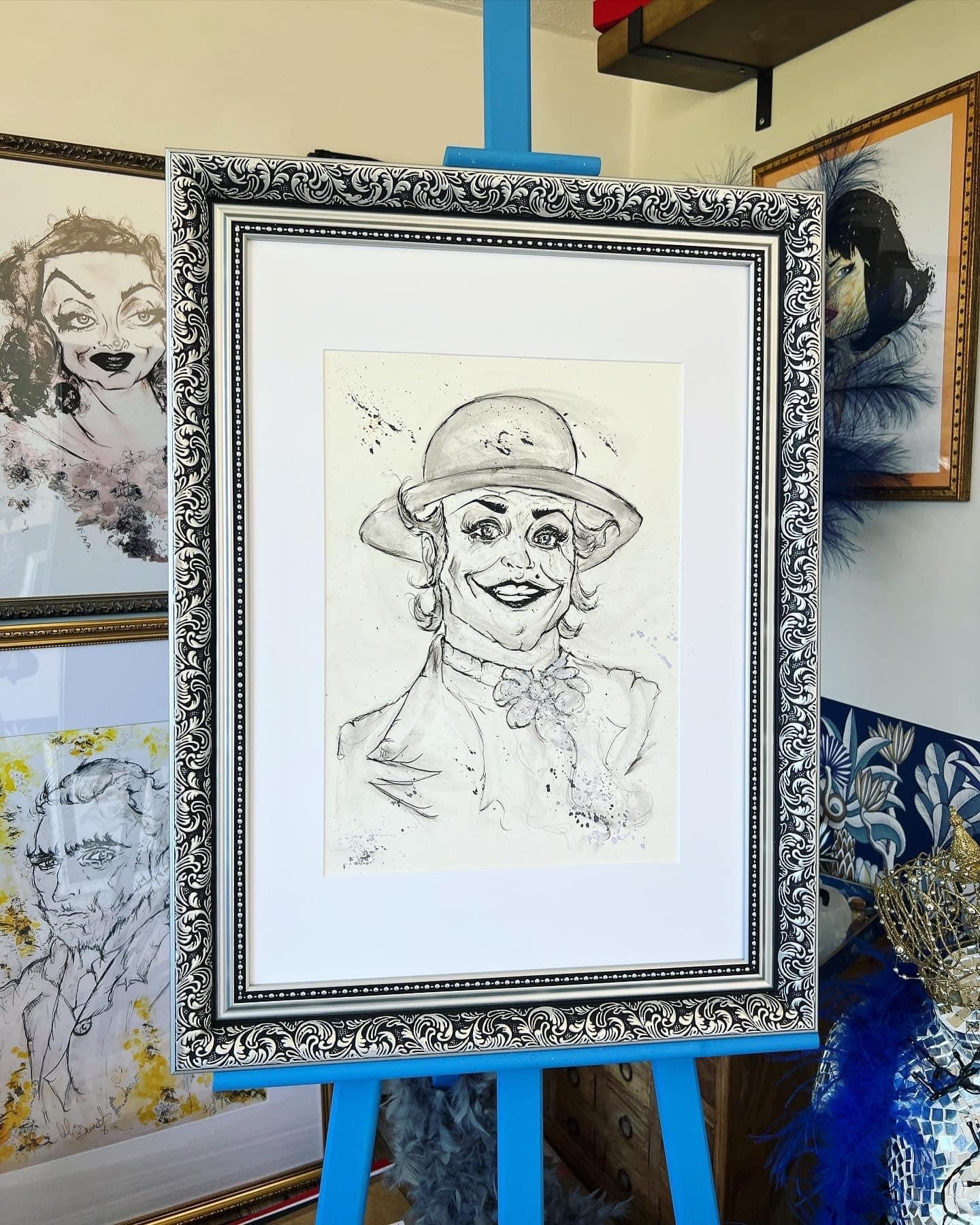 The Joker - Joker  -Batman - Original Framed Painting - Jack Nicholson - Batman Art - DC Comics - Batman Returns - Joker Print (Copy)