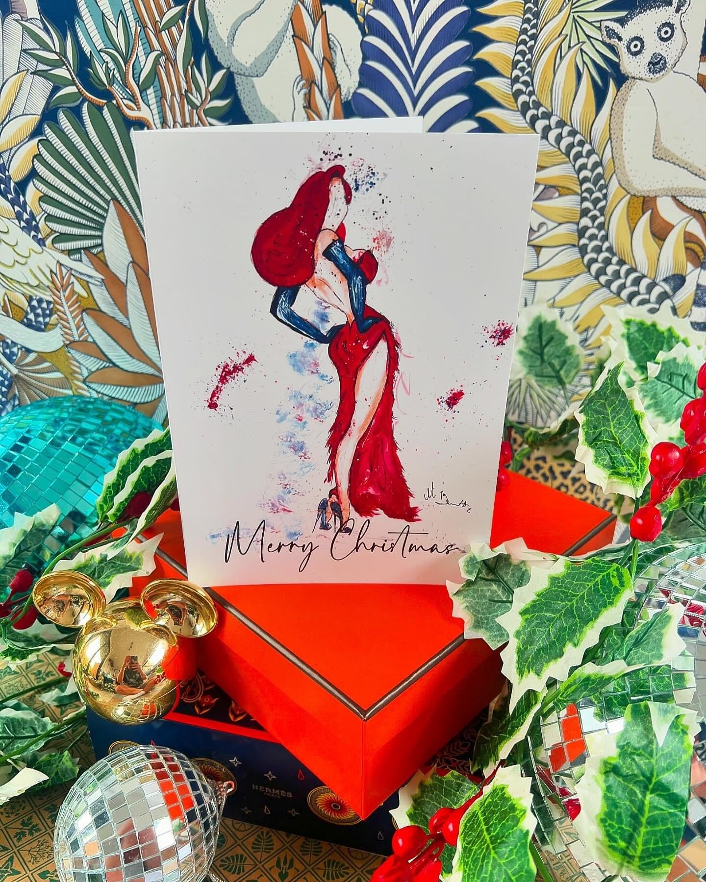 Jessica Rabbit  - A5 Christmas Card - Jessica Rabbit Art