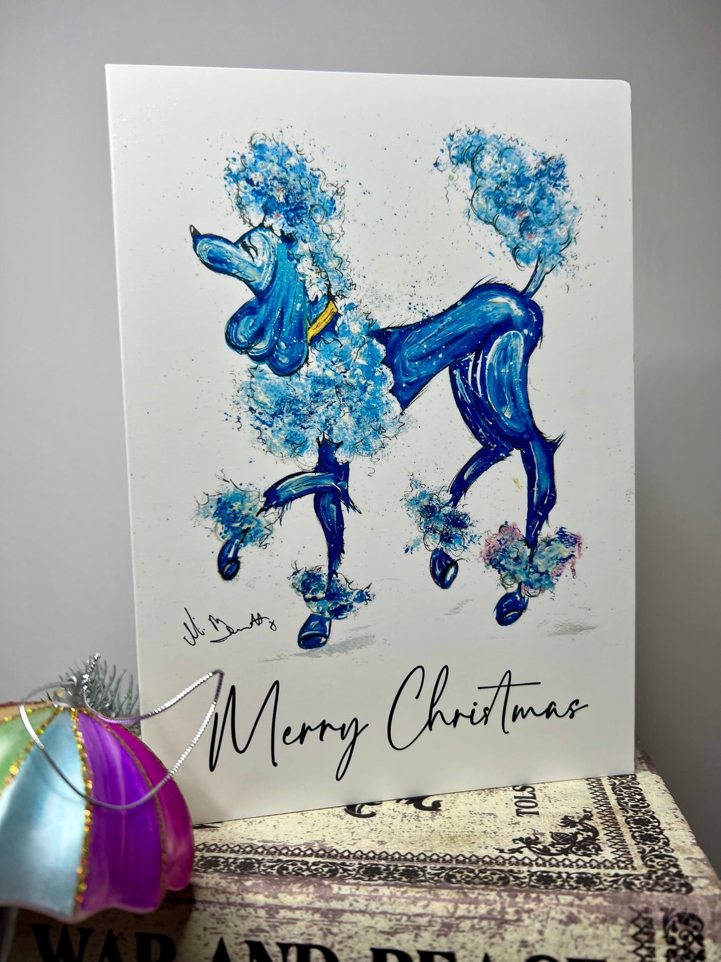 A5 Christmas Card - Noodle The Poodle