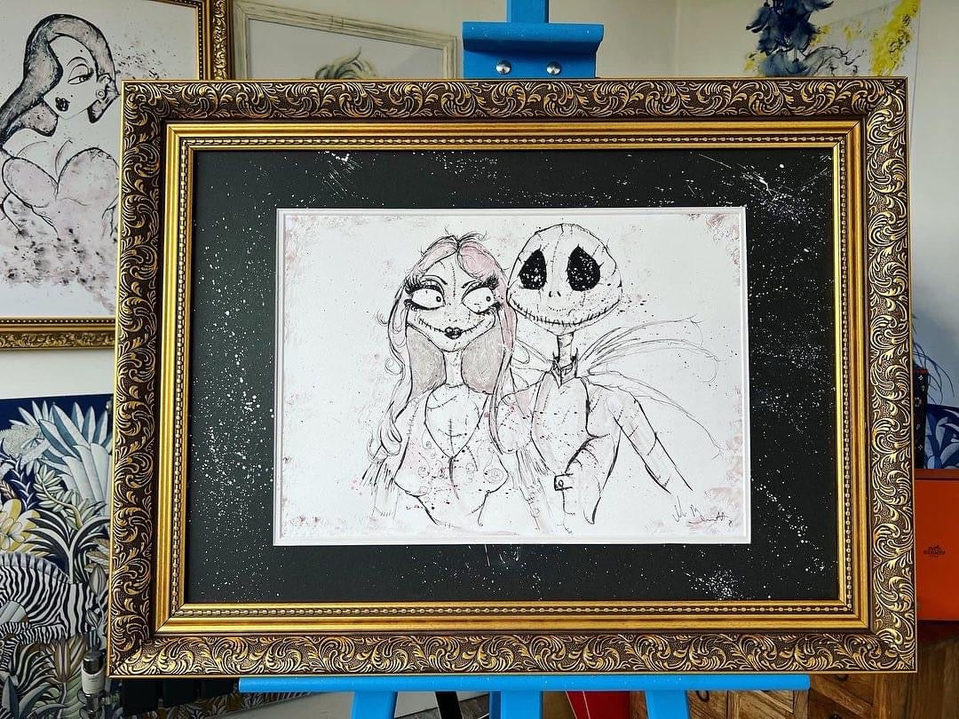 The Nightmare Before Christmas - Original Framed Painting - Nightmare before Christmas Art