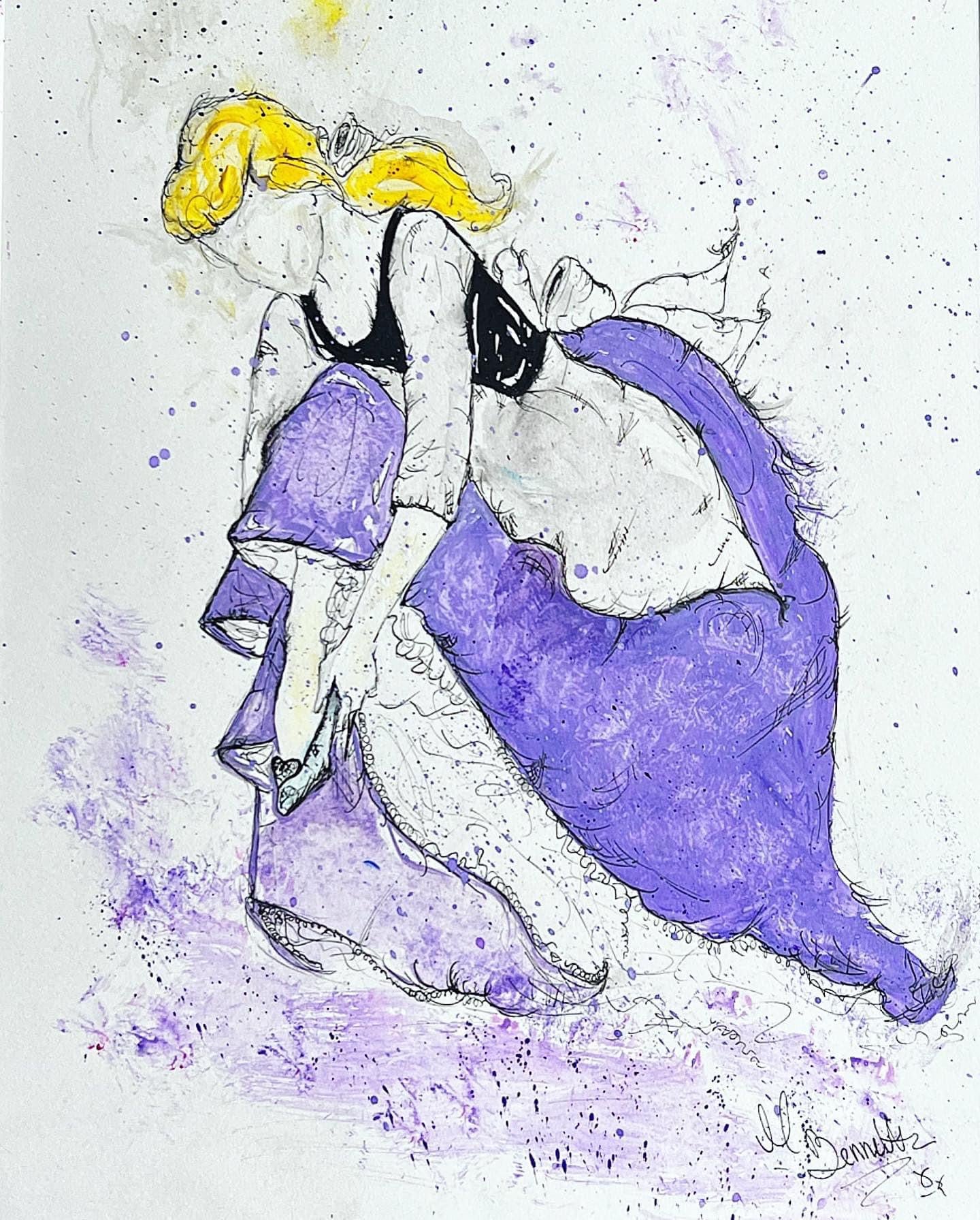 Cinderella - Original Framed Water Colour Painting