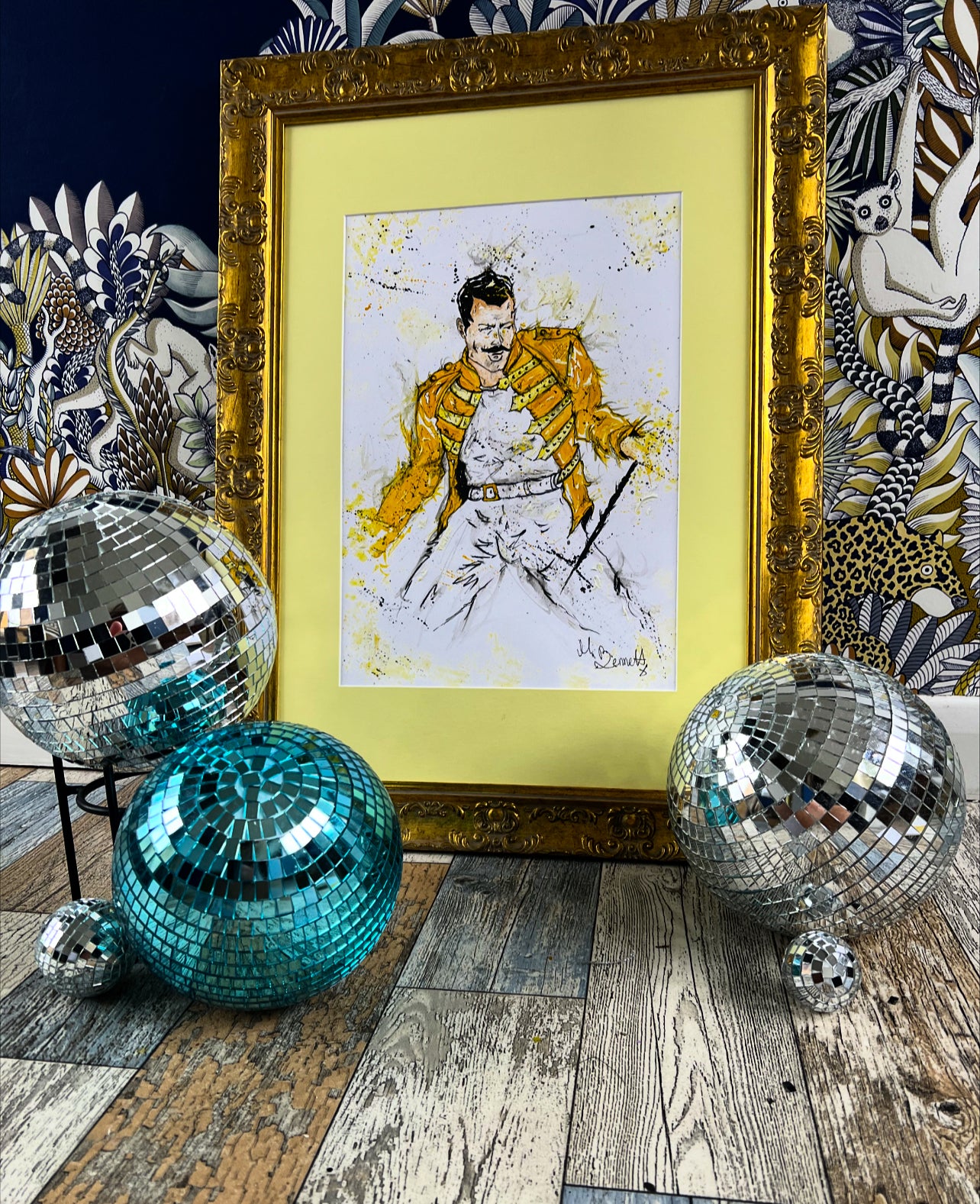 Freddie Mercury Orignal Framed Painting