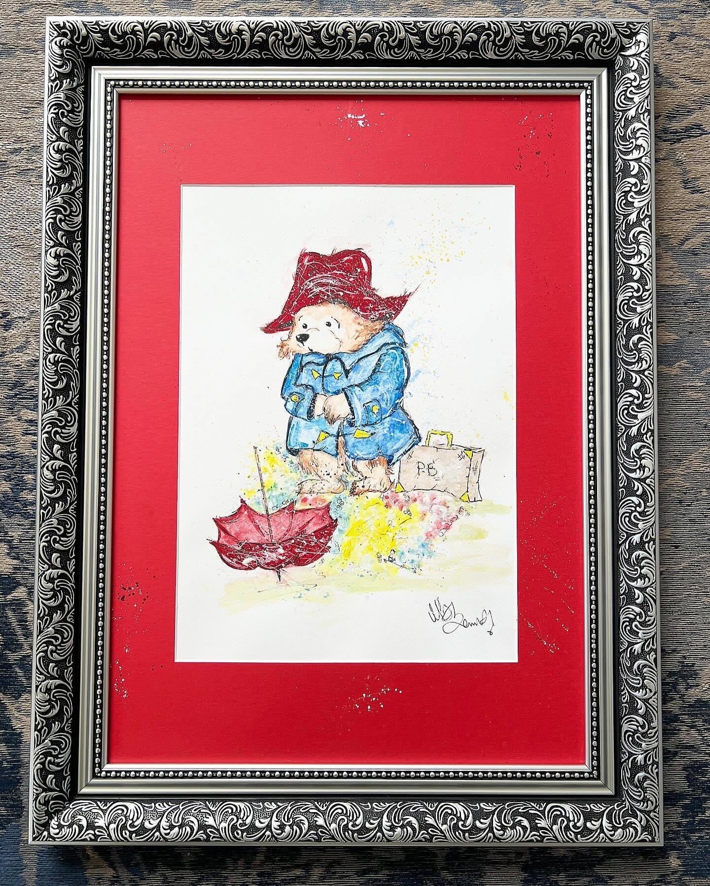 Original Water Colour (Framed) Painting of Bear
