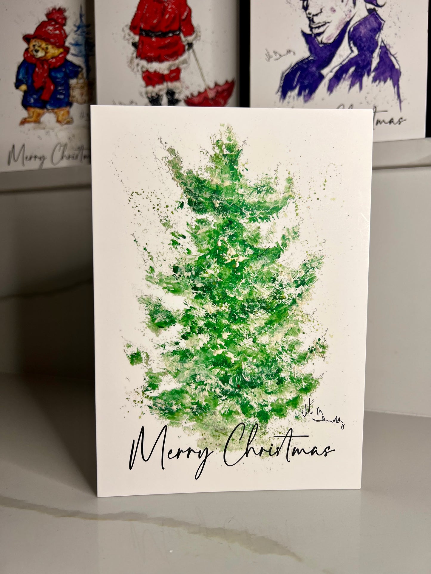 A5 Christmas Card - Green Tree