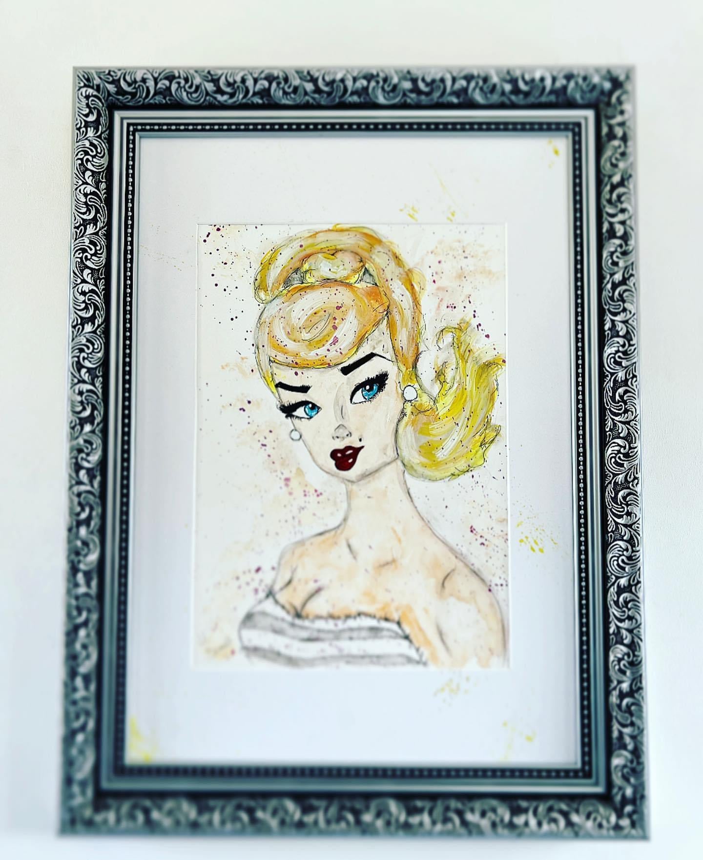 1959 Barbie - Original Framed Painting