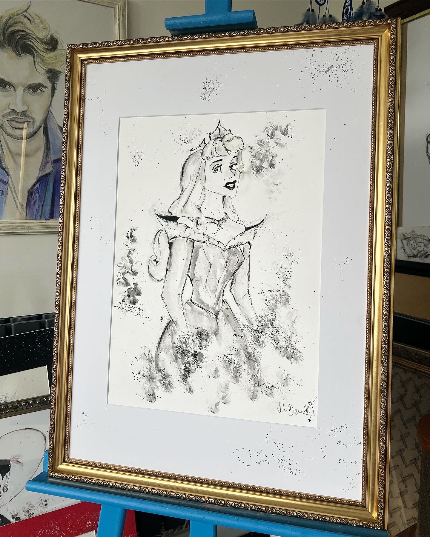 Sleeping Beauty - Original Framed Painting - Disney Art - Disney Princess - Disney - Sleeping Beauty Art - Aurora Painting - Maleficent