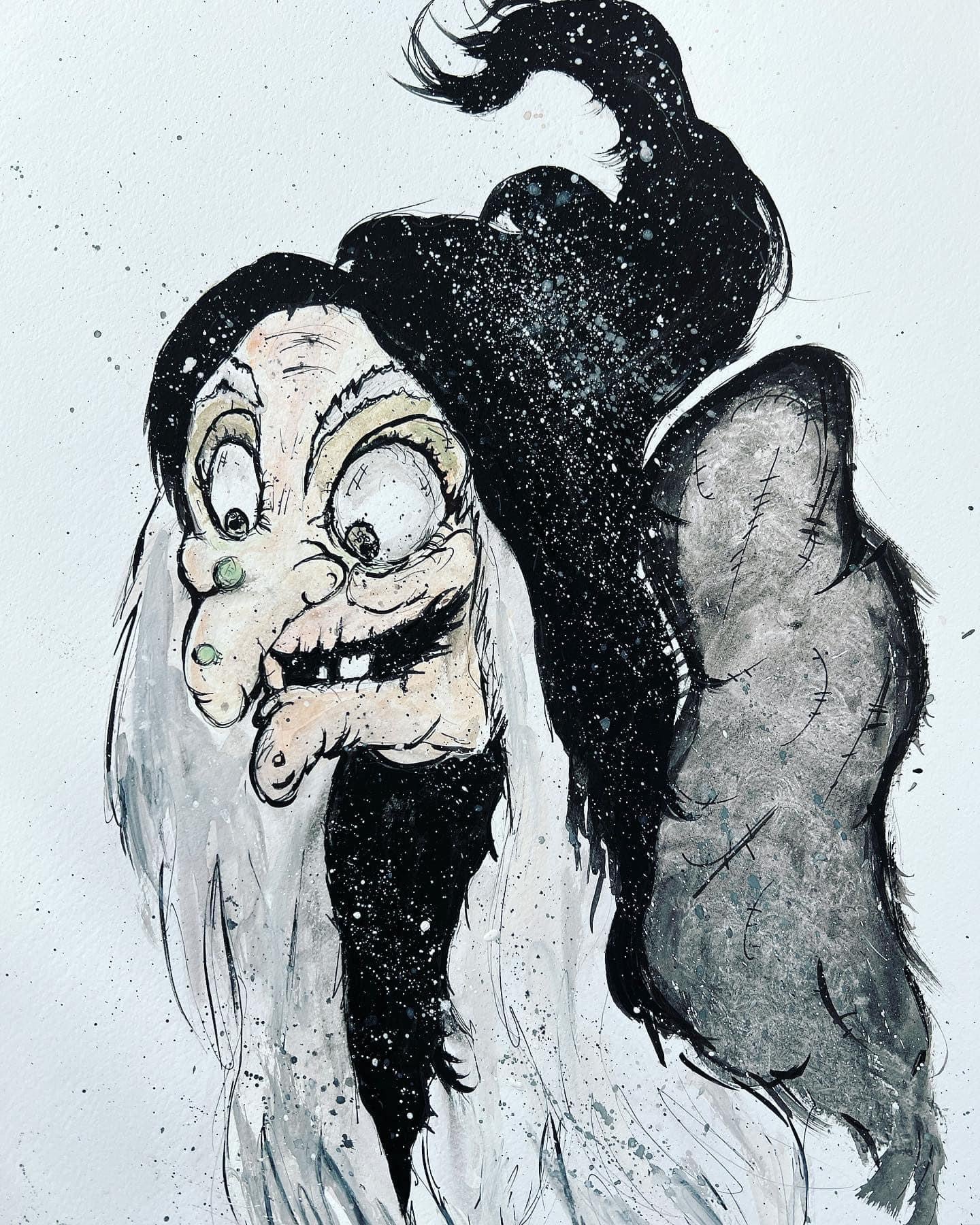The Evil Queen Original Framed Painting - Snow White - Disney Villains Art - Evil Queen Painting - Evil Queen Art - OUAT ART- Snow White Art