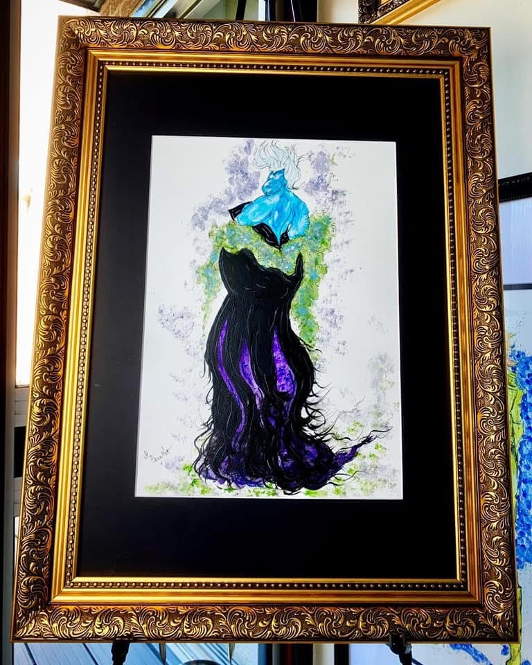 Ursula - The Little Mermaid - Original Signed Framed Painting - Disney  Villain - The Little Mermaid Art - Ursula Painting - Disney art -