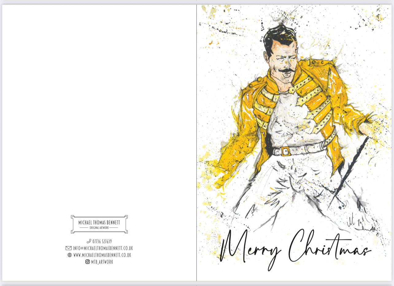 A5 Christmas Card - Freddie Mercury Queen