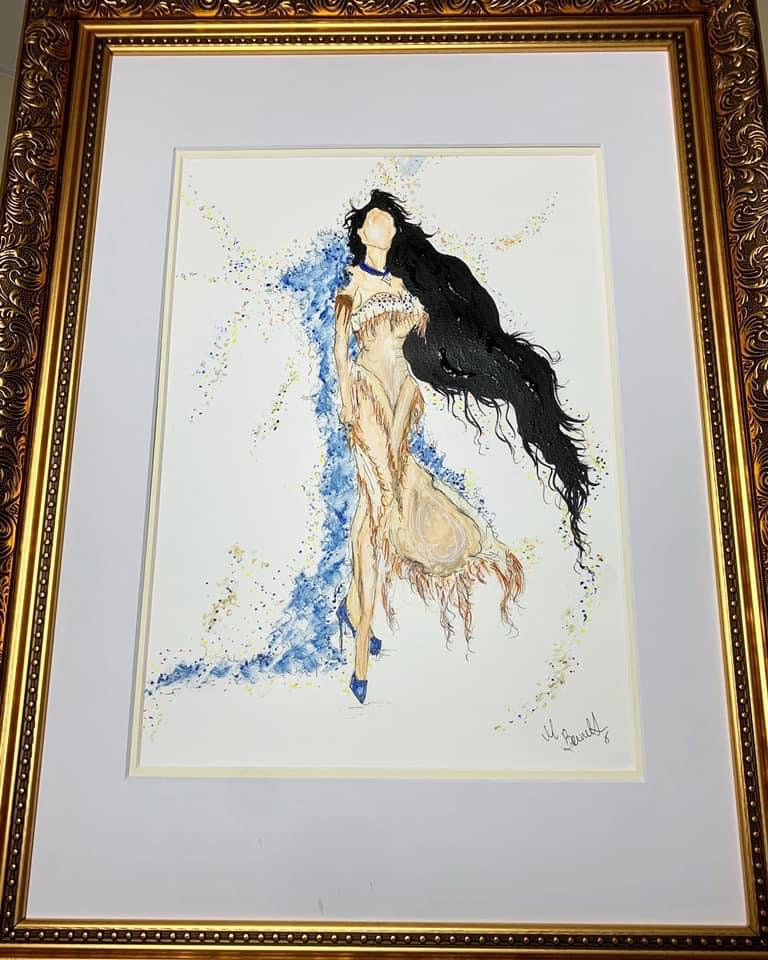 Pocahontas- Original Framed Painting - Disney Art - Disney Princess