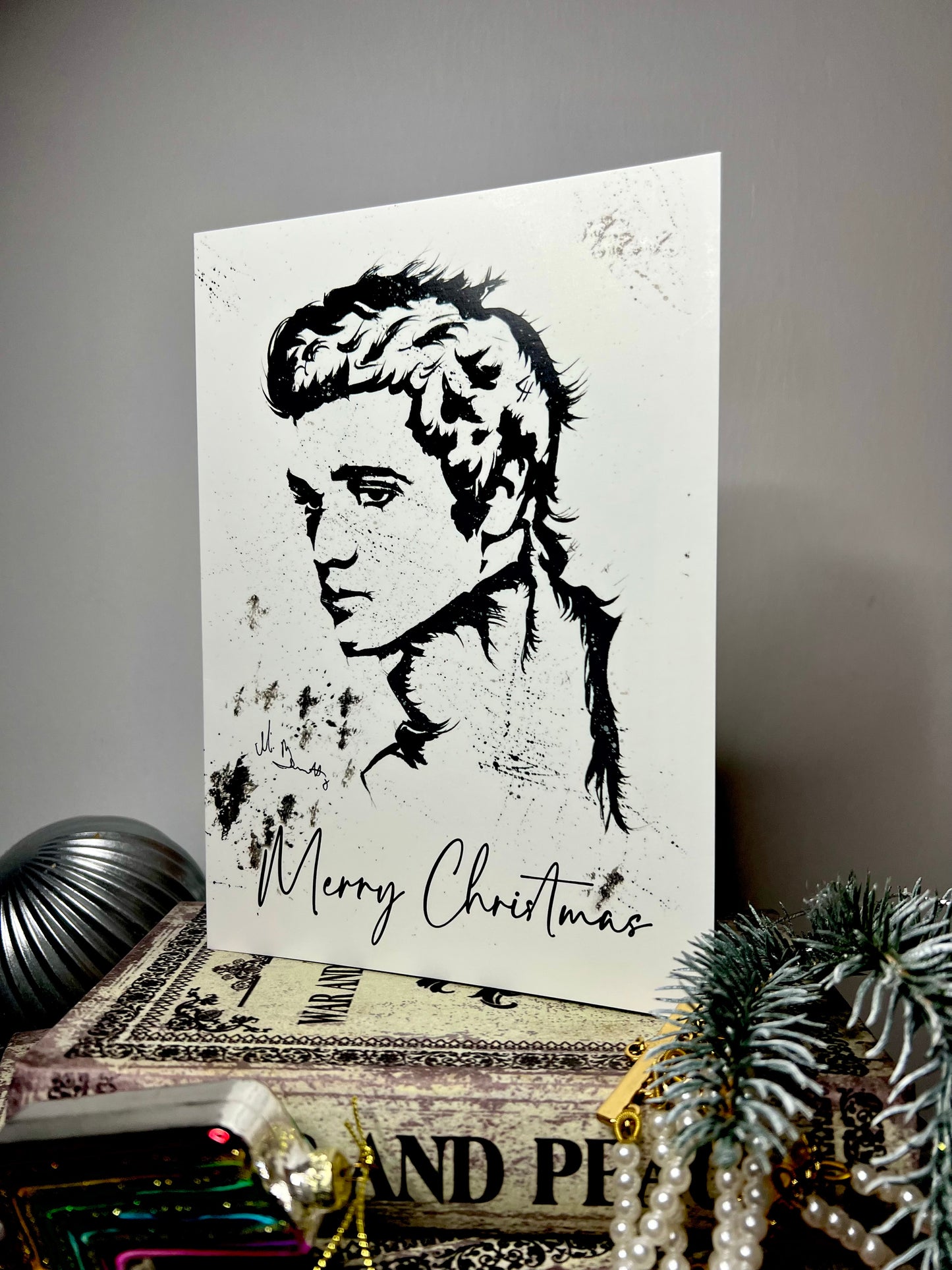 A5 Christmas Card - Elvis Presely