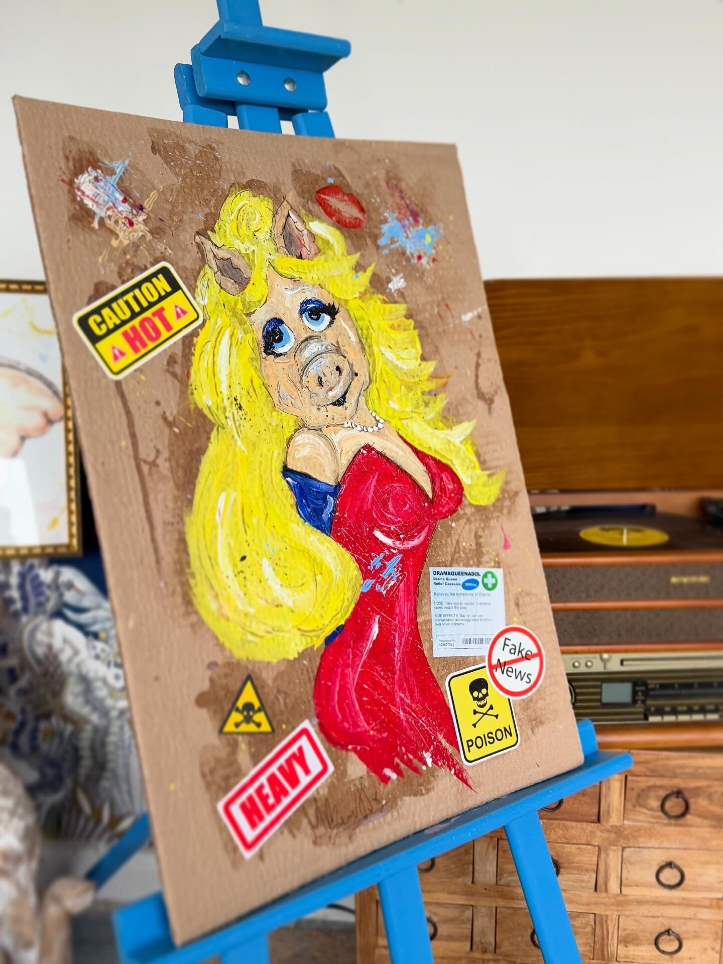 Miss Piggy - Babe - Original Framed Painting