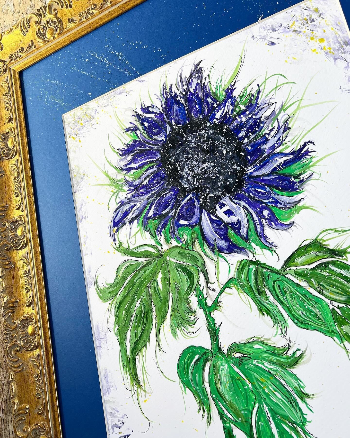 Sun Flower - Original Water coloured framed painting