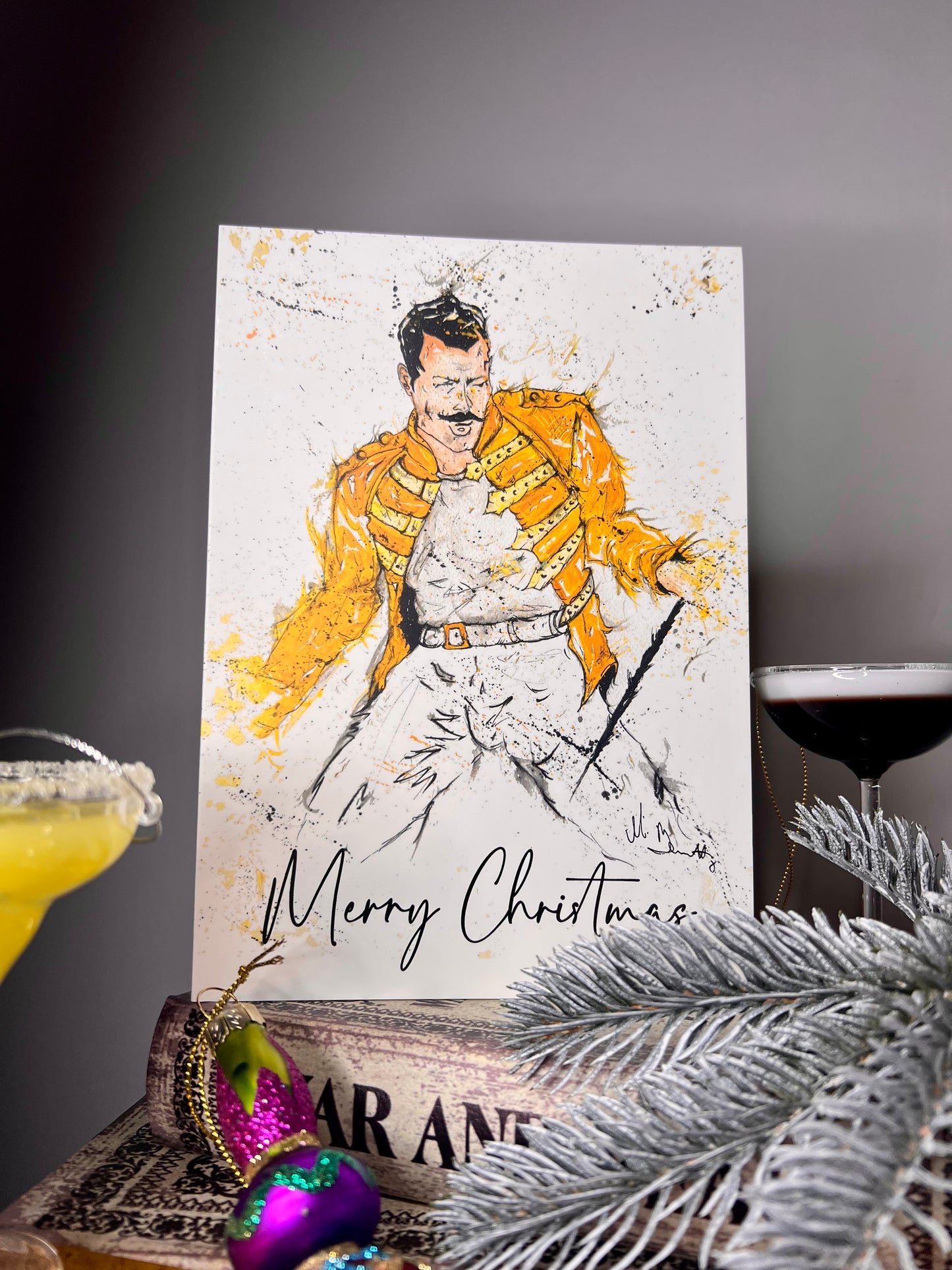 A5 Christmas Card - Freddie Mercury Queen