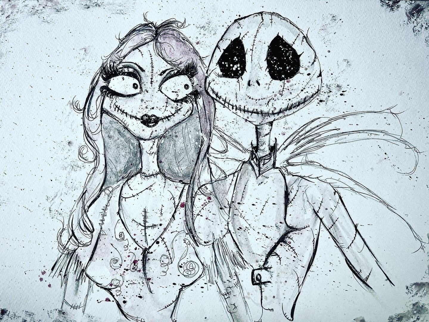 The Nightmare Before Christmas - Original Framed Painting - Nightmare before Christmas Art