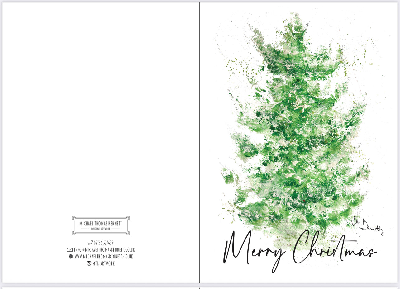 A5 Christmas Card - Green Tree