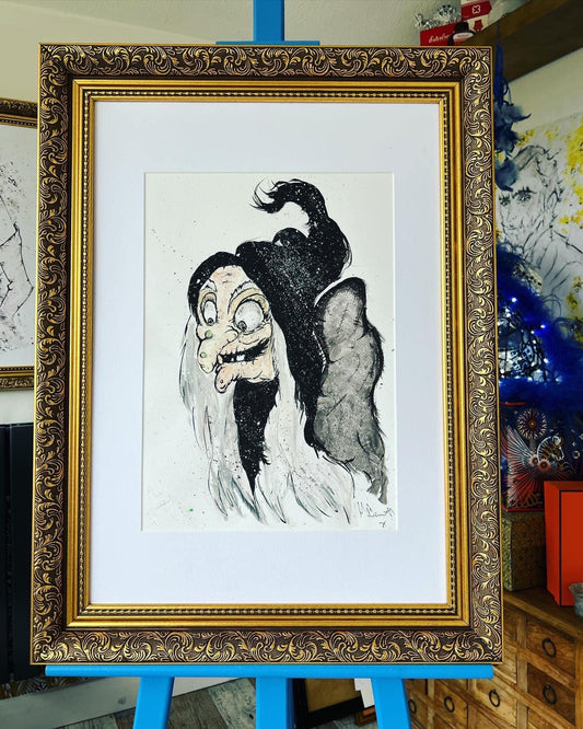 The Evil Queen Original Framed Painting - Snow White - Disney Villains Art - Evil Queen Painting - Evil Queen Art - OUAT ART- Snow White Art