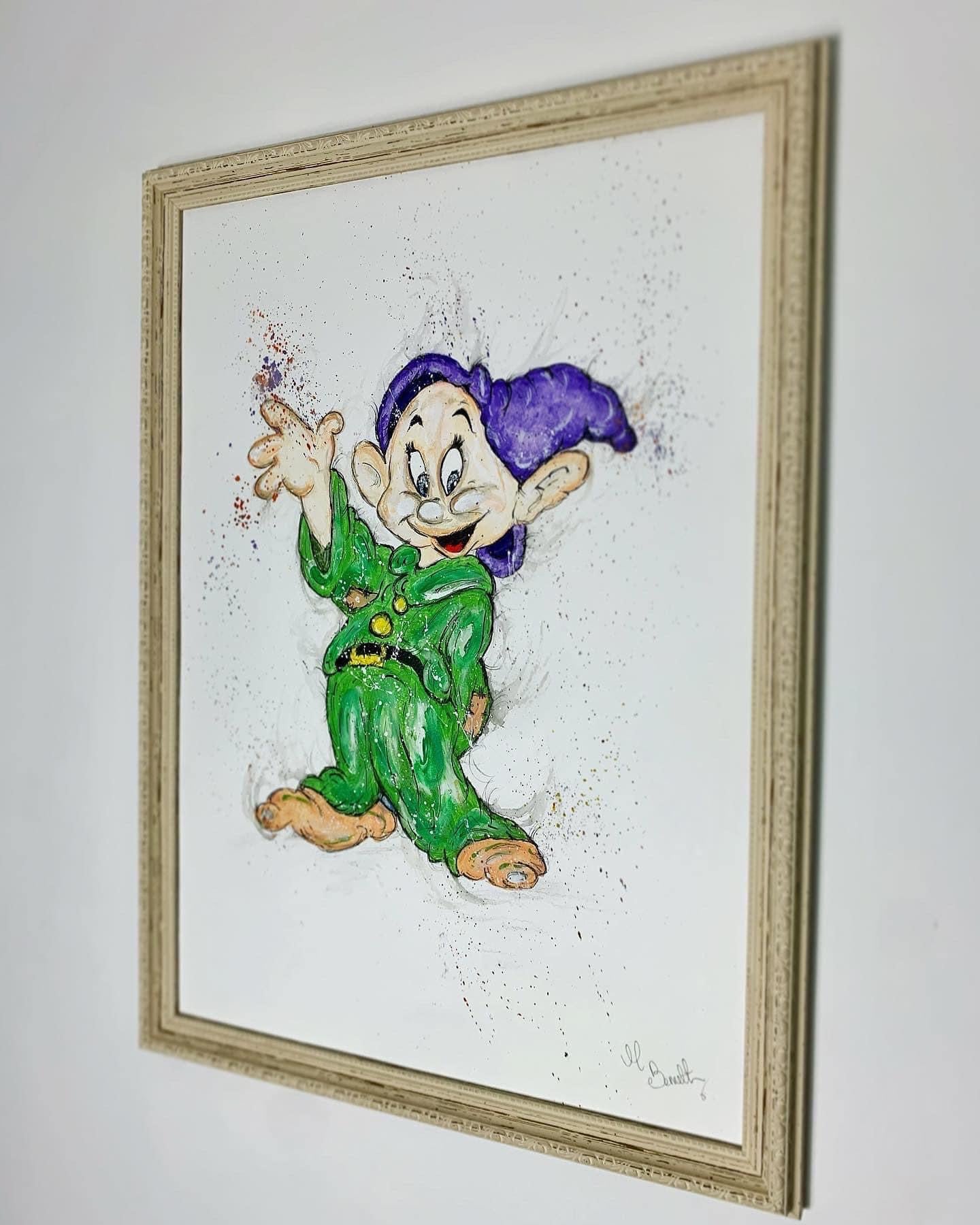 Dopey Print - Snow White and the 7 Dwarfs    - Limited Edition Print - Edition Size 10  - Art Print - Snow White