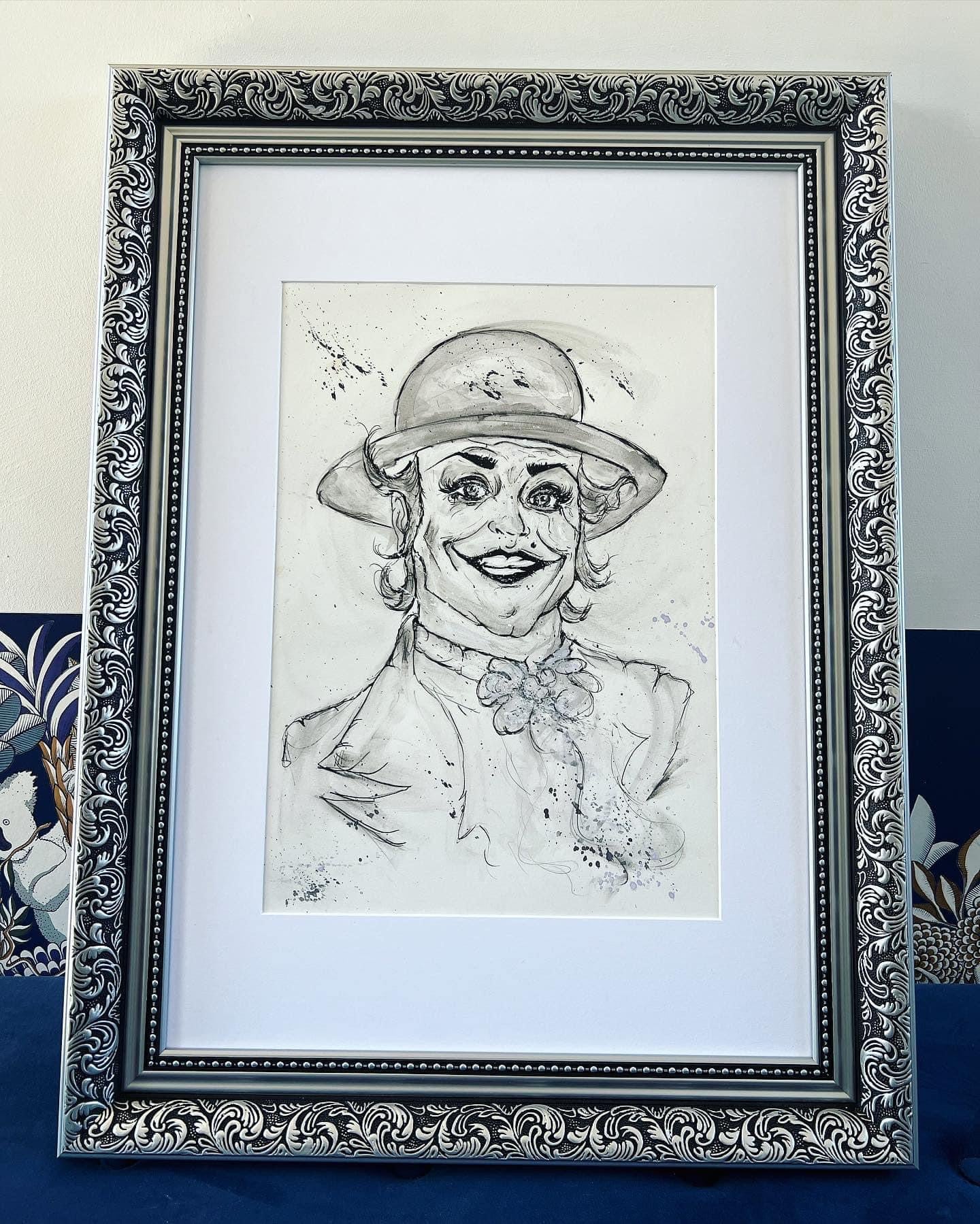 The Joker - Joker  -Batman - Original Framed Painting - Jack Nicholson - Batman Art - DC Comics - Batman Returns - Joker Print (Copy)