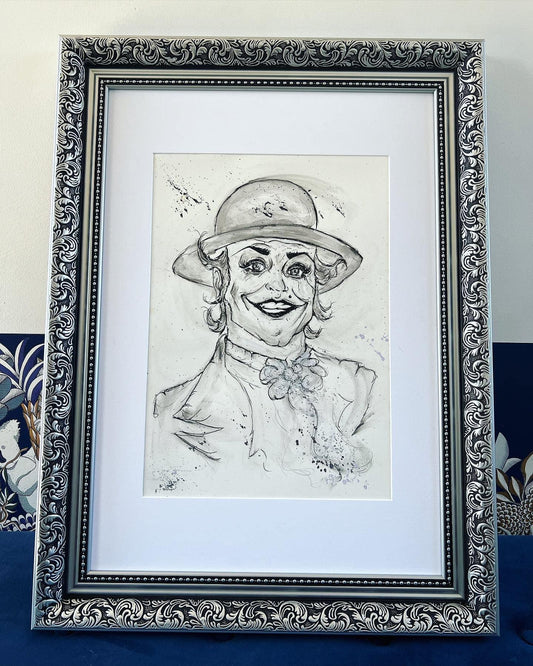 The Joker - Joker  -Batman - Original Framed Painting - Jack Nicholson - Batman Art - DC Comics - Batman Returns - Joker Print (Copy)