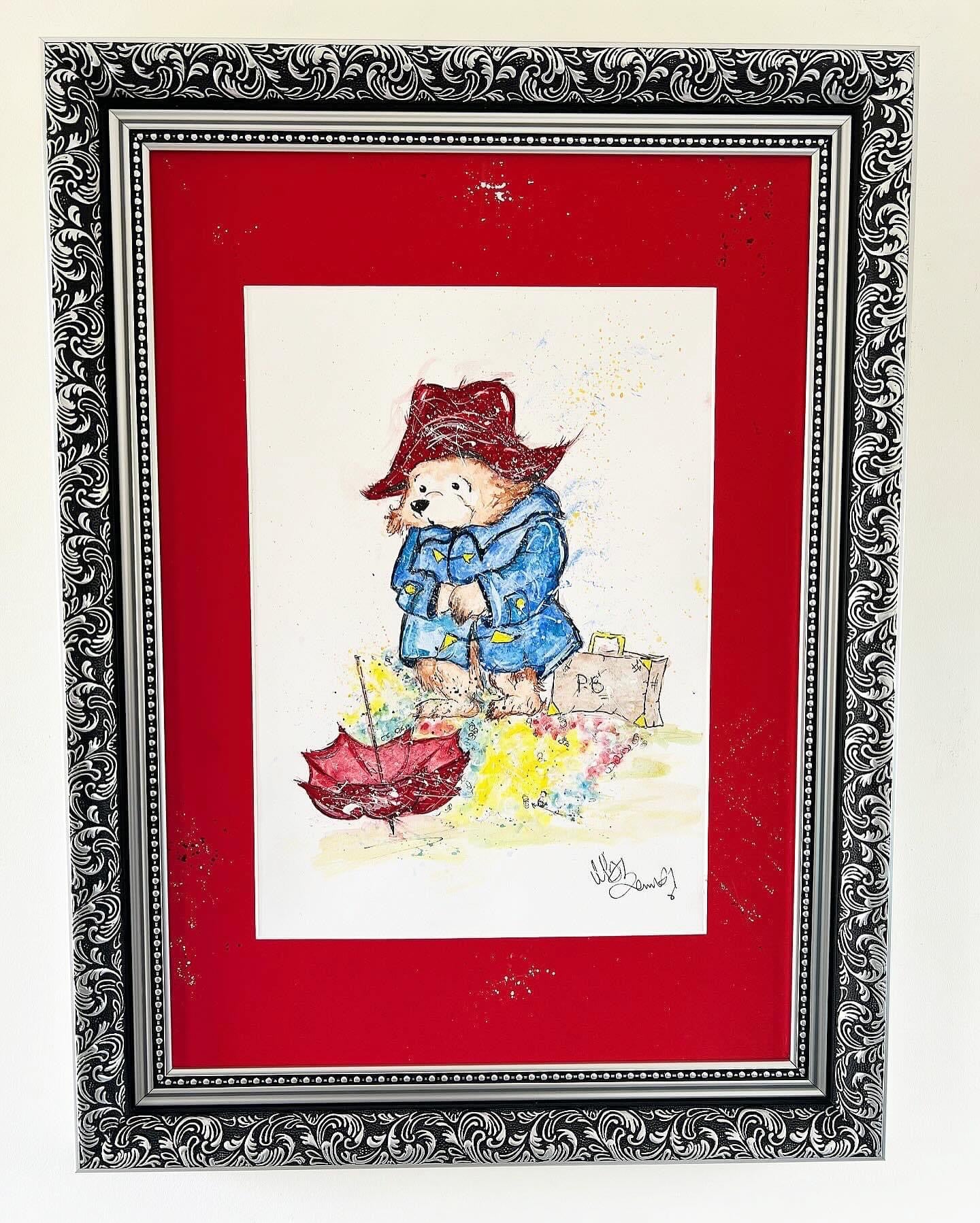 Original Water Colour (Framed) Painting of Bear