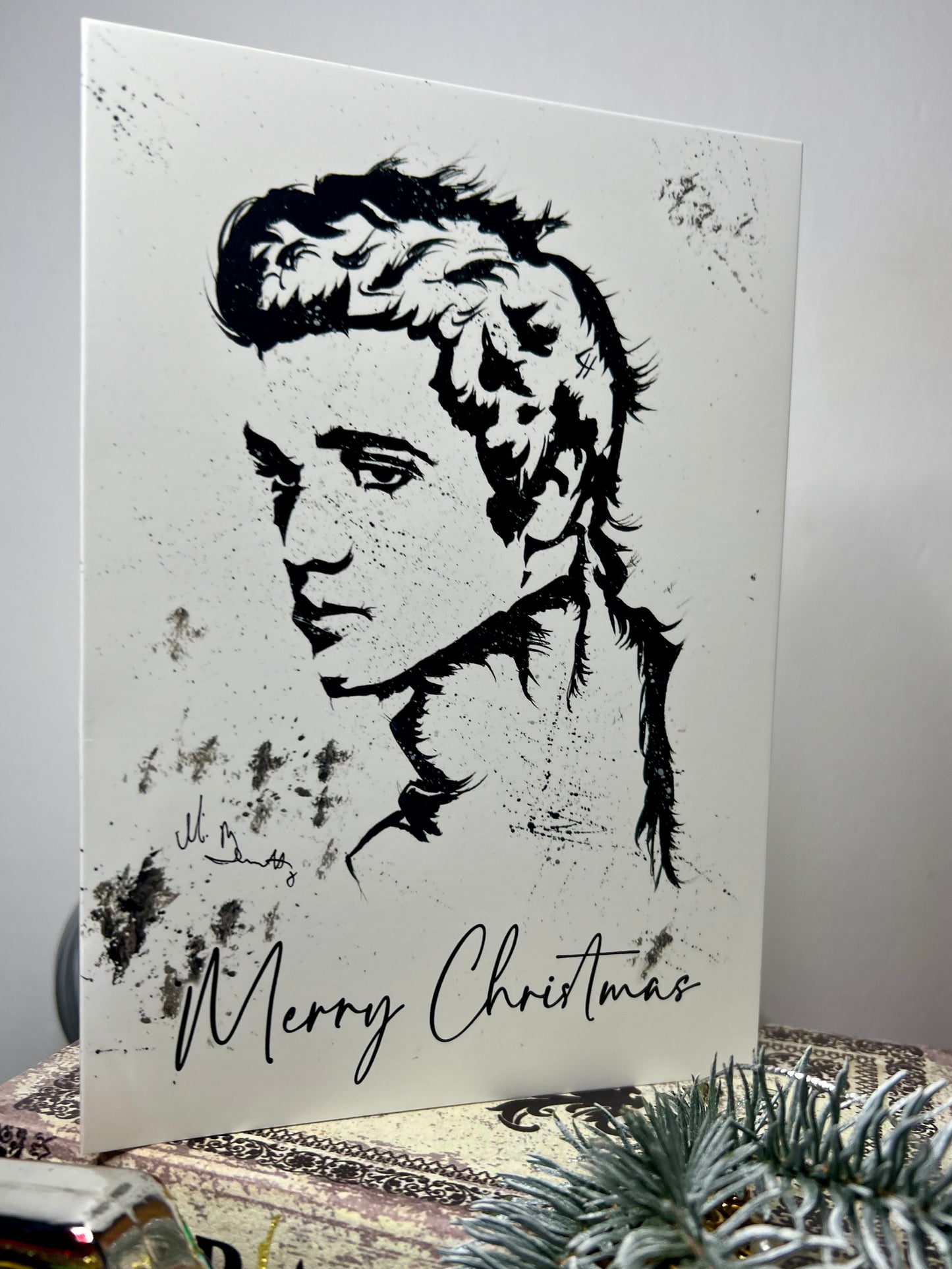 A5 Christmas Card - Elvis Presely
