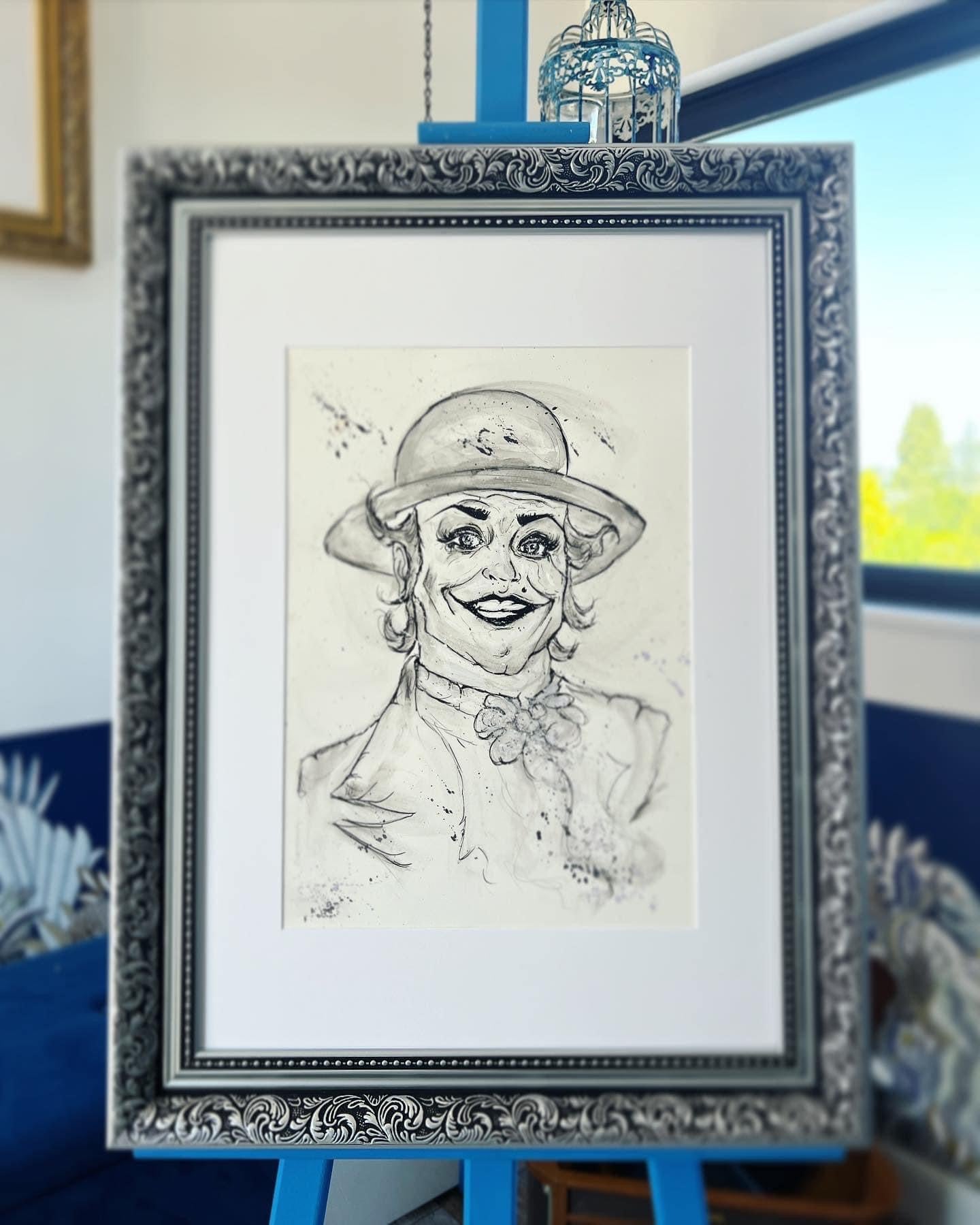 The Joker - Joker  -Batman - Original Framed Painting - Jack Nicholson - Batman Art - DC Comics - Batman Returns - Joker Print (Copy)