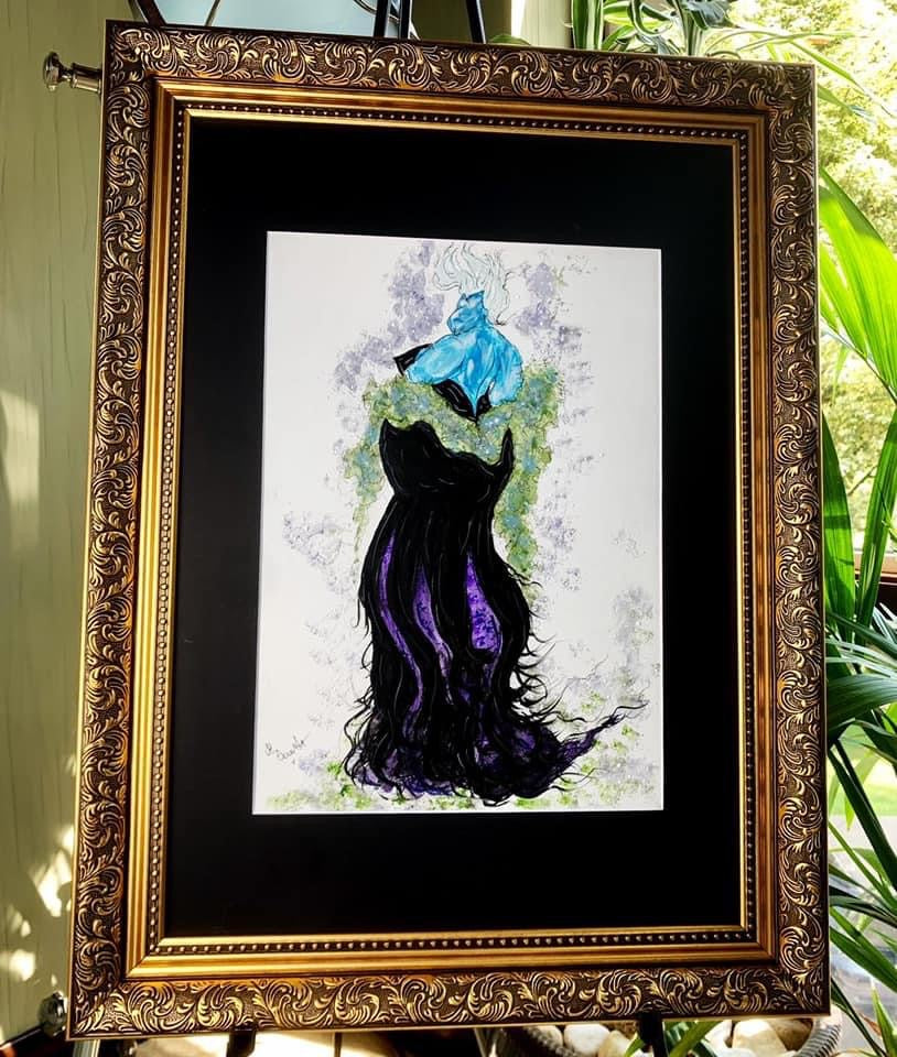 Ursula - The Little Mermaid - Original Signed Framed Painting - Disney  Villain - The Little Mermaid Art - Ursula Painting - Disney art -