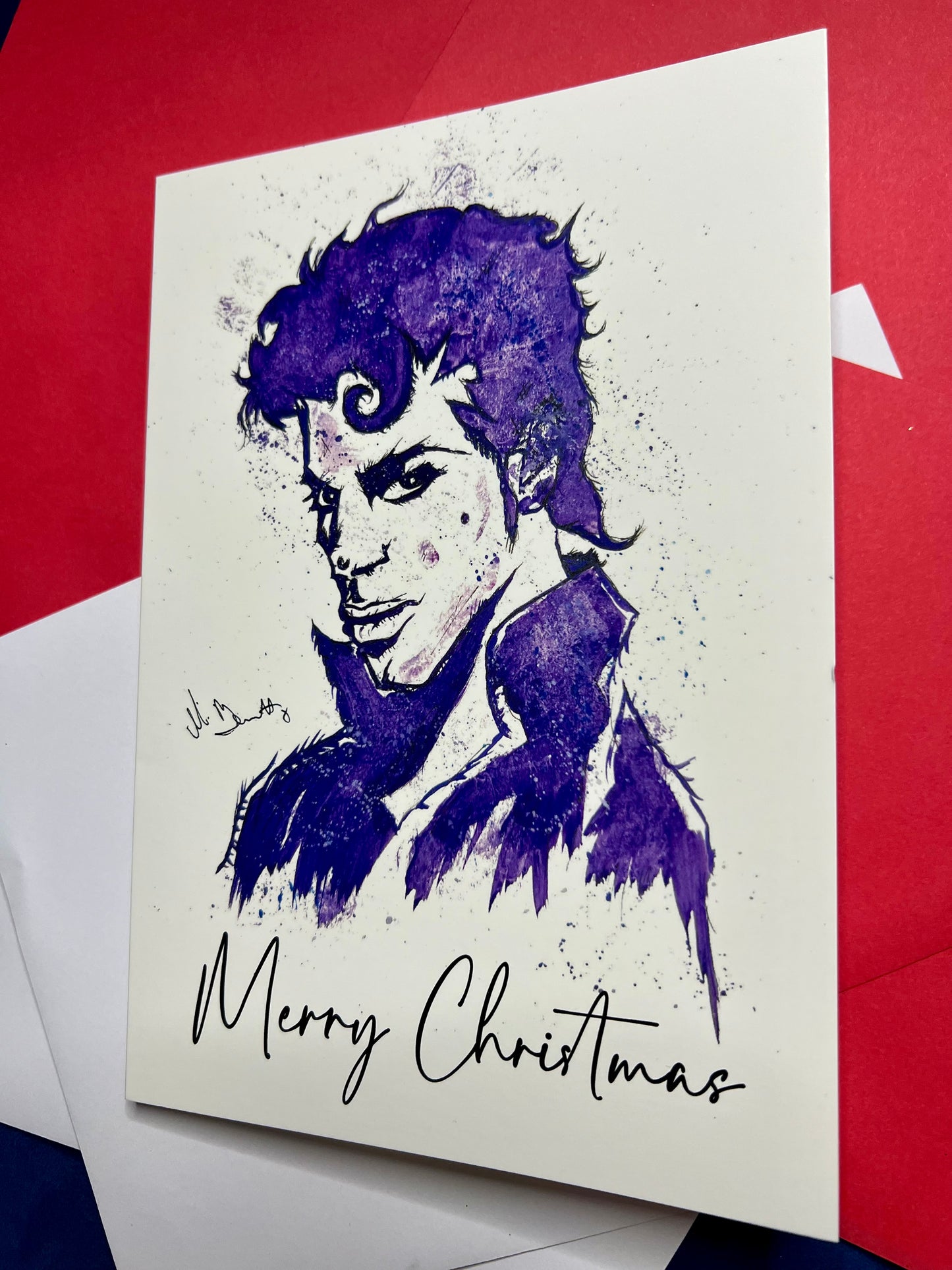 A5 Christmas Card - Prince - Purple Rain