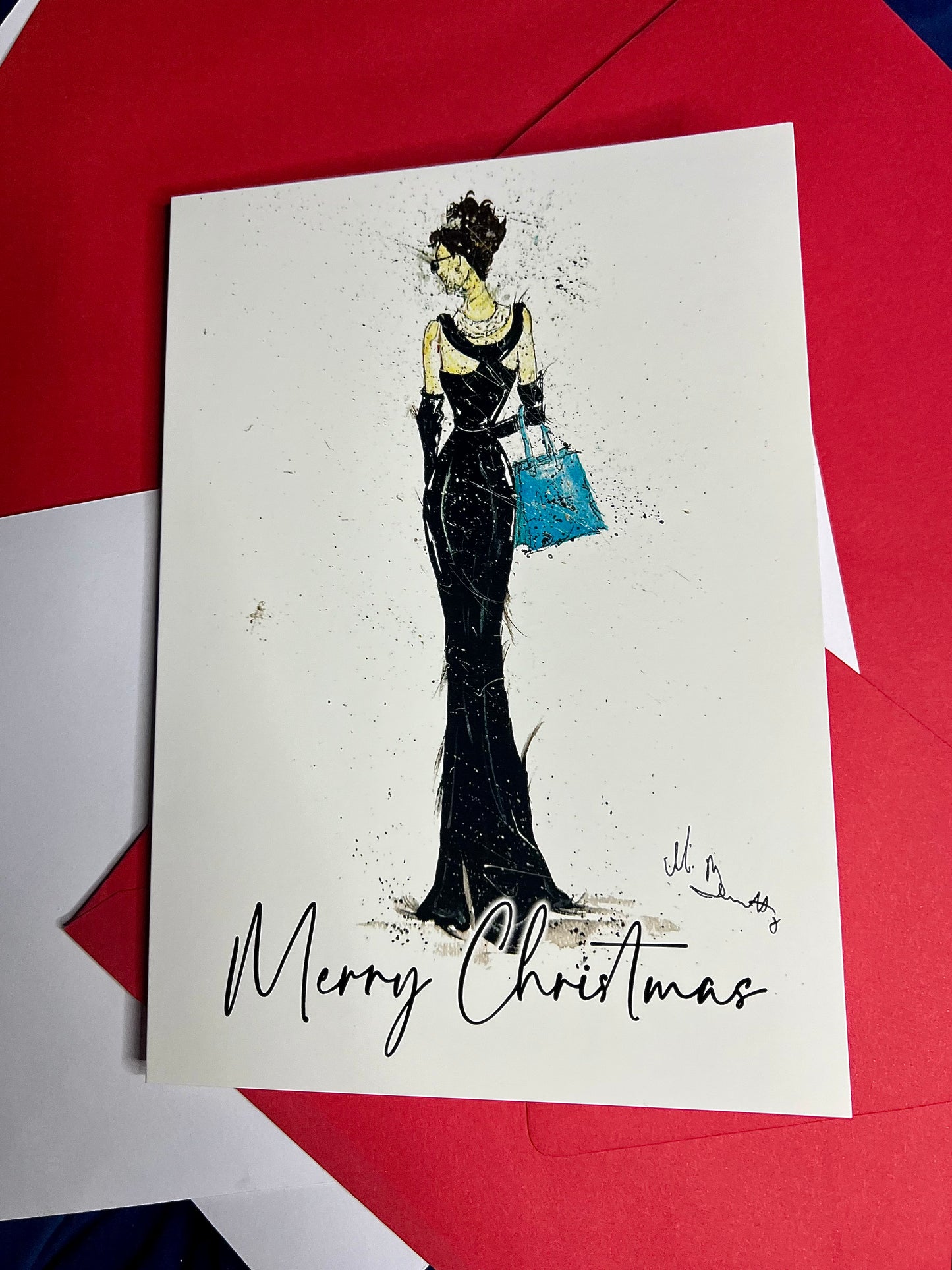 A5 Christmas Card - Audrey Hepburn