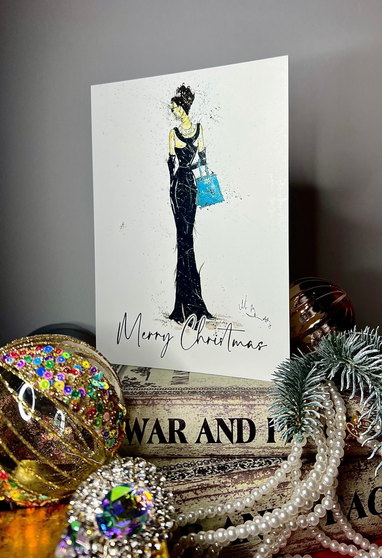 A5 Christmas Card - Audrey Hepburn