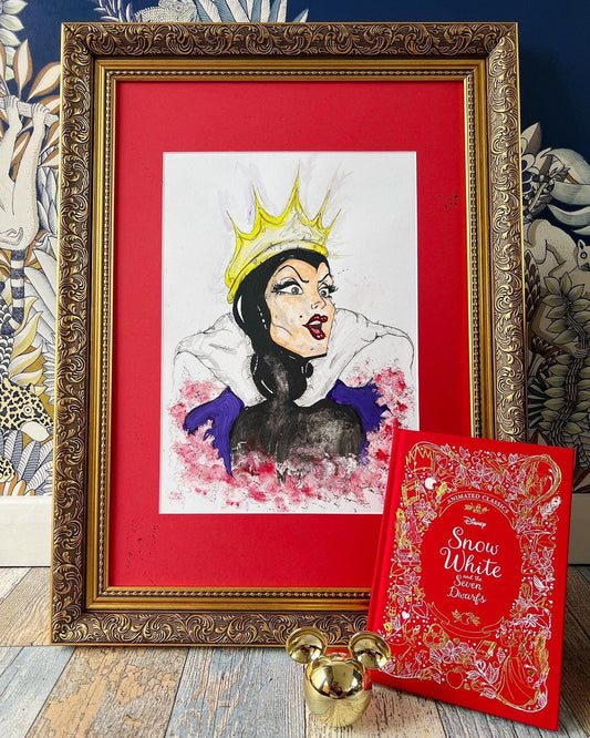 The Evil Queen Original Framed Painting - Snow White - Disney Villains Art - Evil Queen Painting - Evil Queen Art - OUAT ART- Snow White Art
